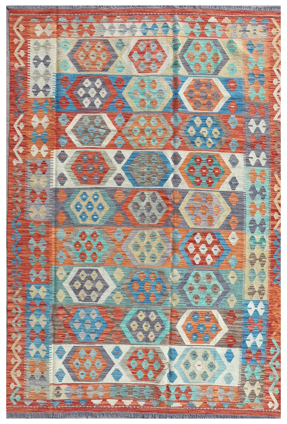 Alfombra Lana, Kelim Kashkuli 2.40 x 1.70 mts. 0090