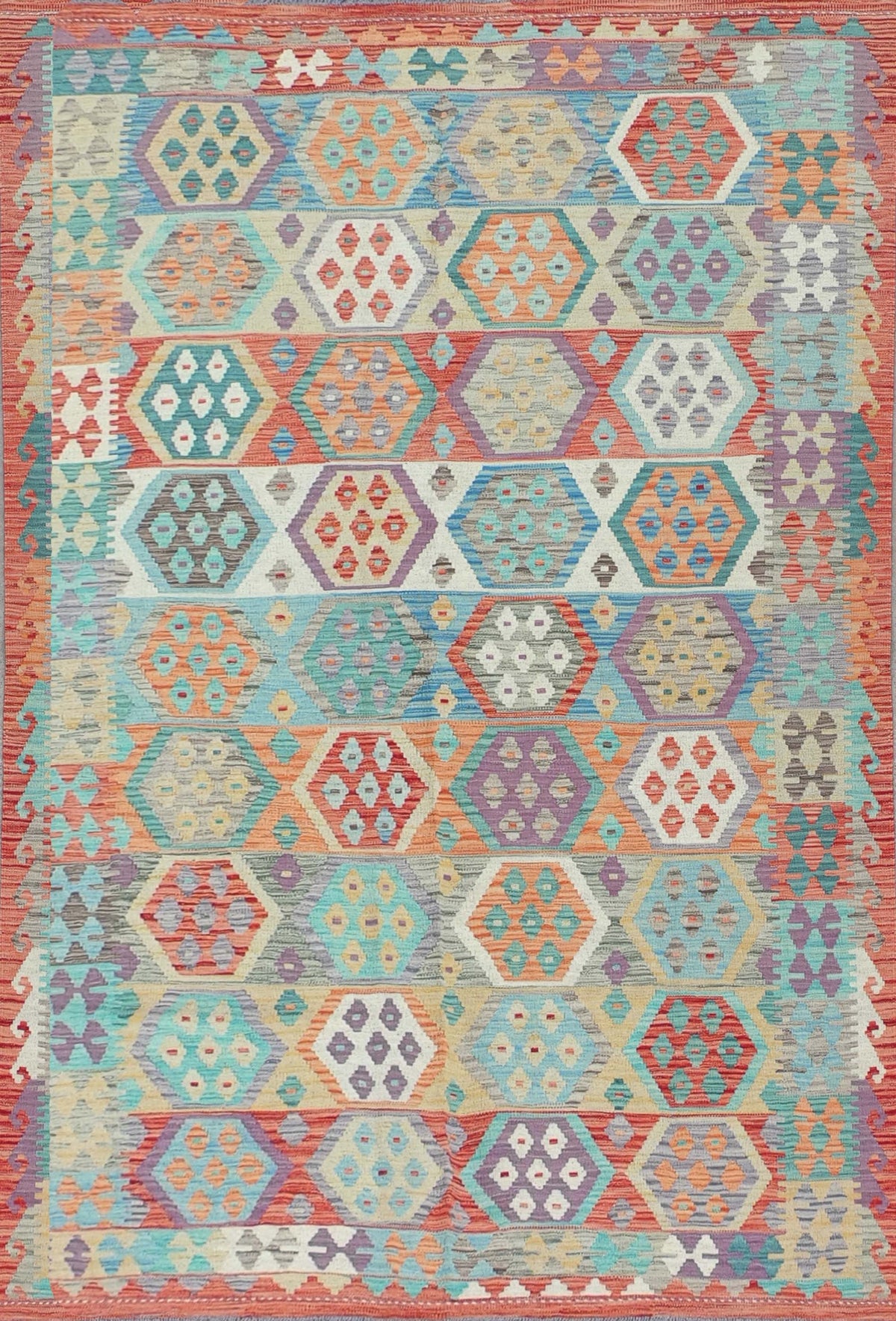 Alfombra Lana, Kelim Kashkuli 2.40 x 1.70 mts. 0213