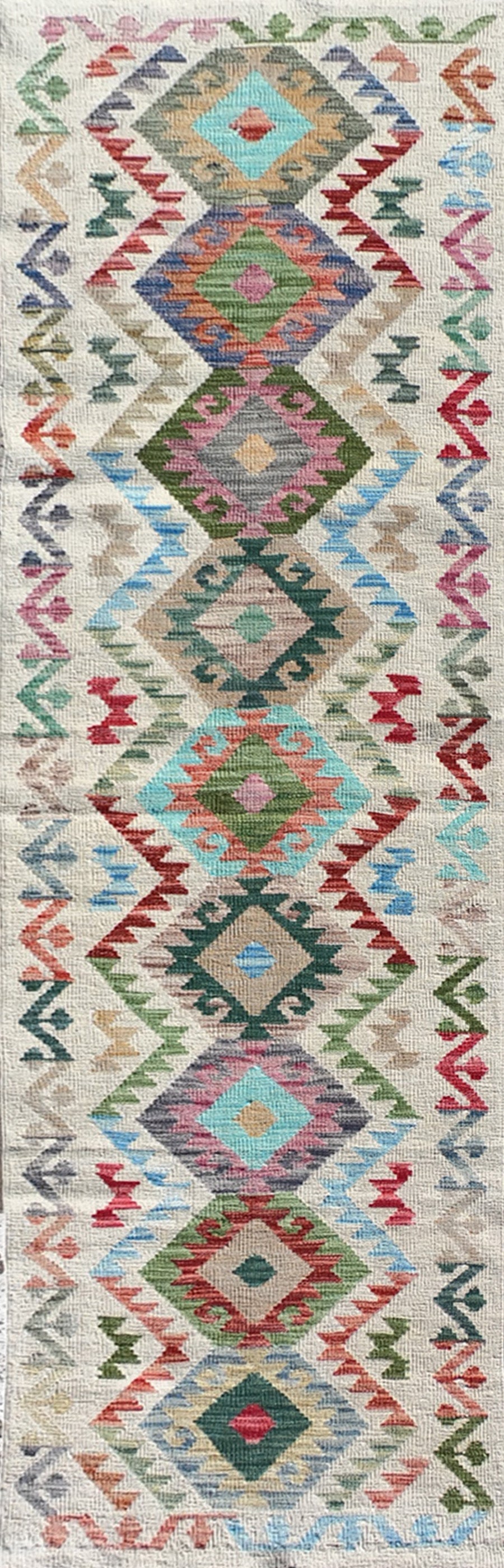 Alfombra lana, Kelim Kashkuli 2.60 x 0.70 mts. 002