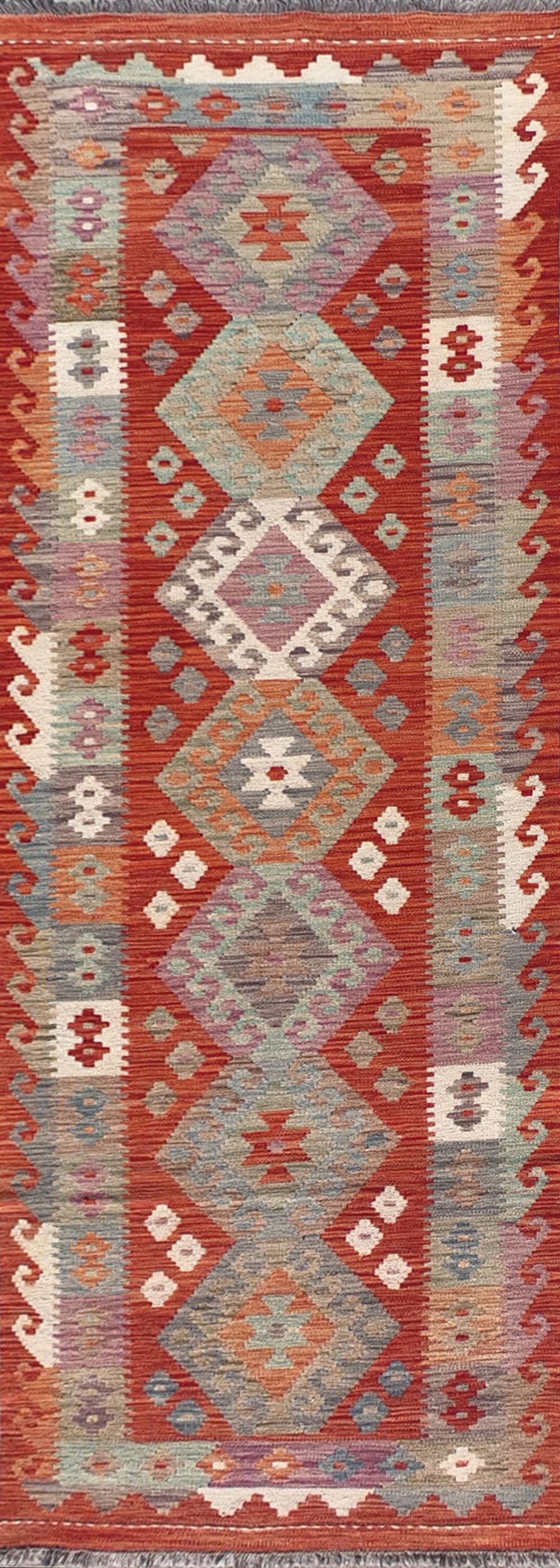 Alfombra lana, Kelim Kashkuli 2.90 x 0.80 mts. 106
