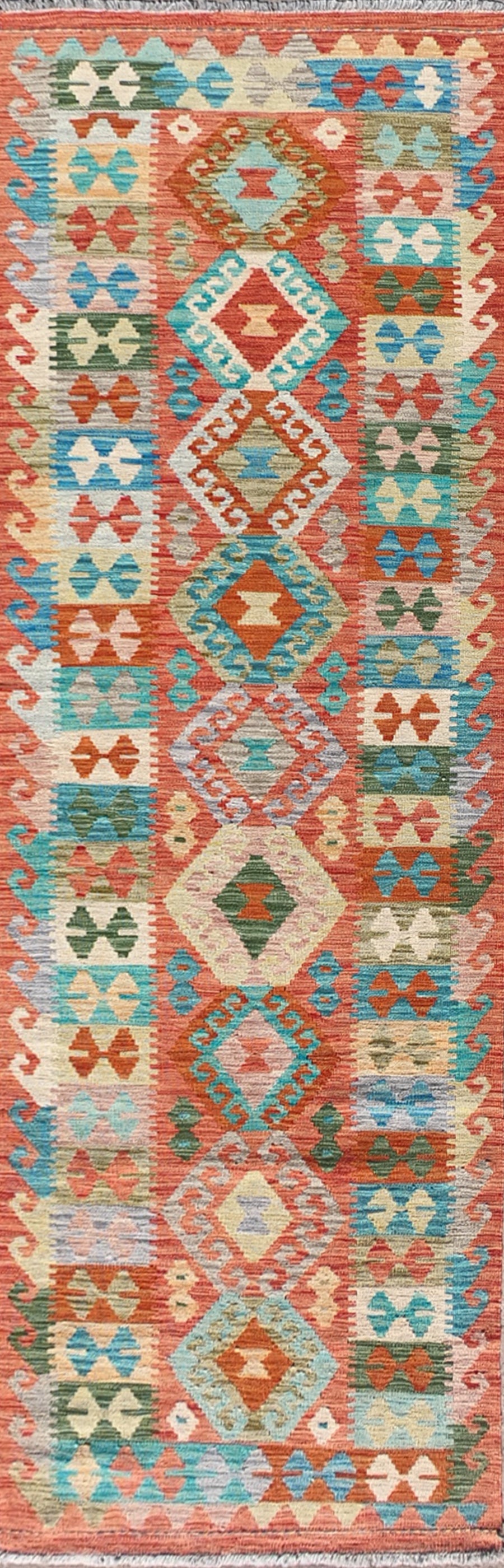Alfombra lana, Kelim Kashkuli 2.90 x 0.80 mts. 112