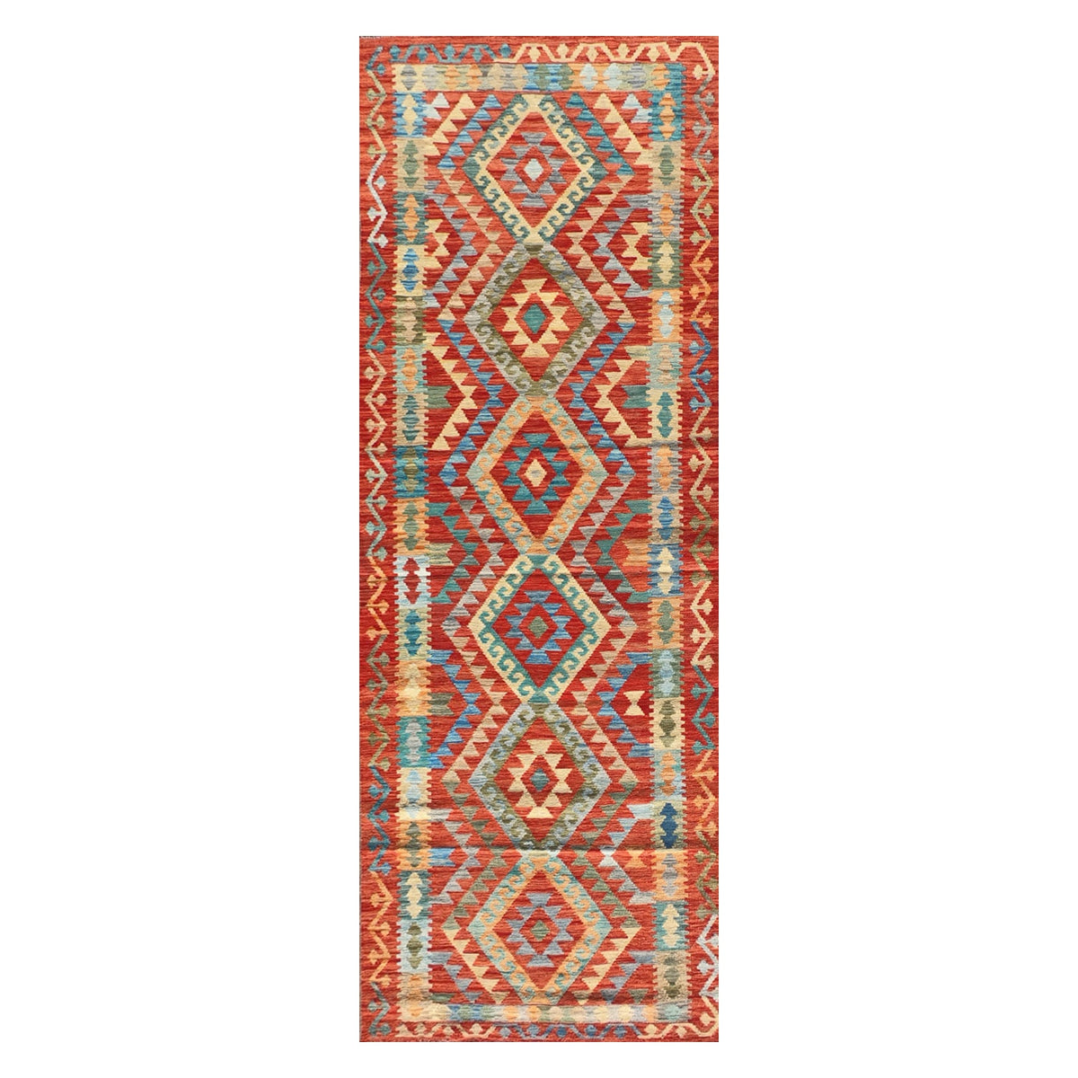 Alfombra lana, Kelim Kashkuli 2.90 x 0.90 mts. 044