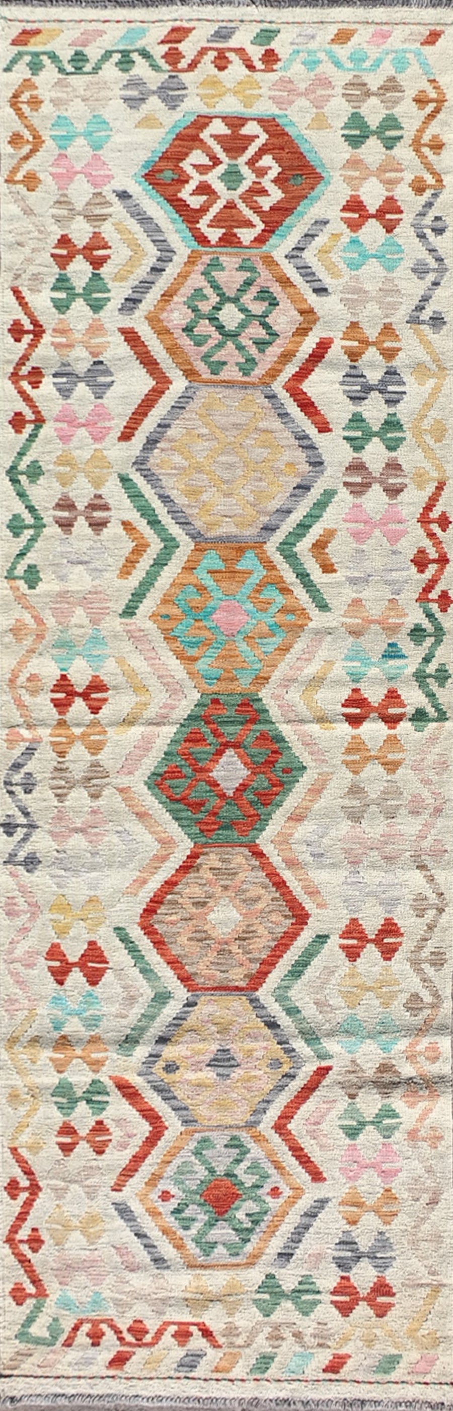 Alfombra lana, Kelim Kashkuli 3.00 x 0.80 mts. 156