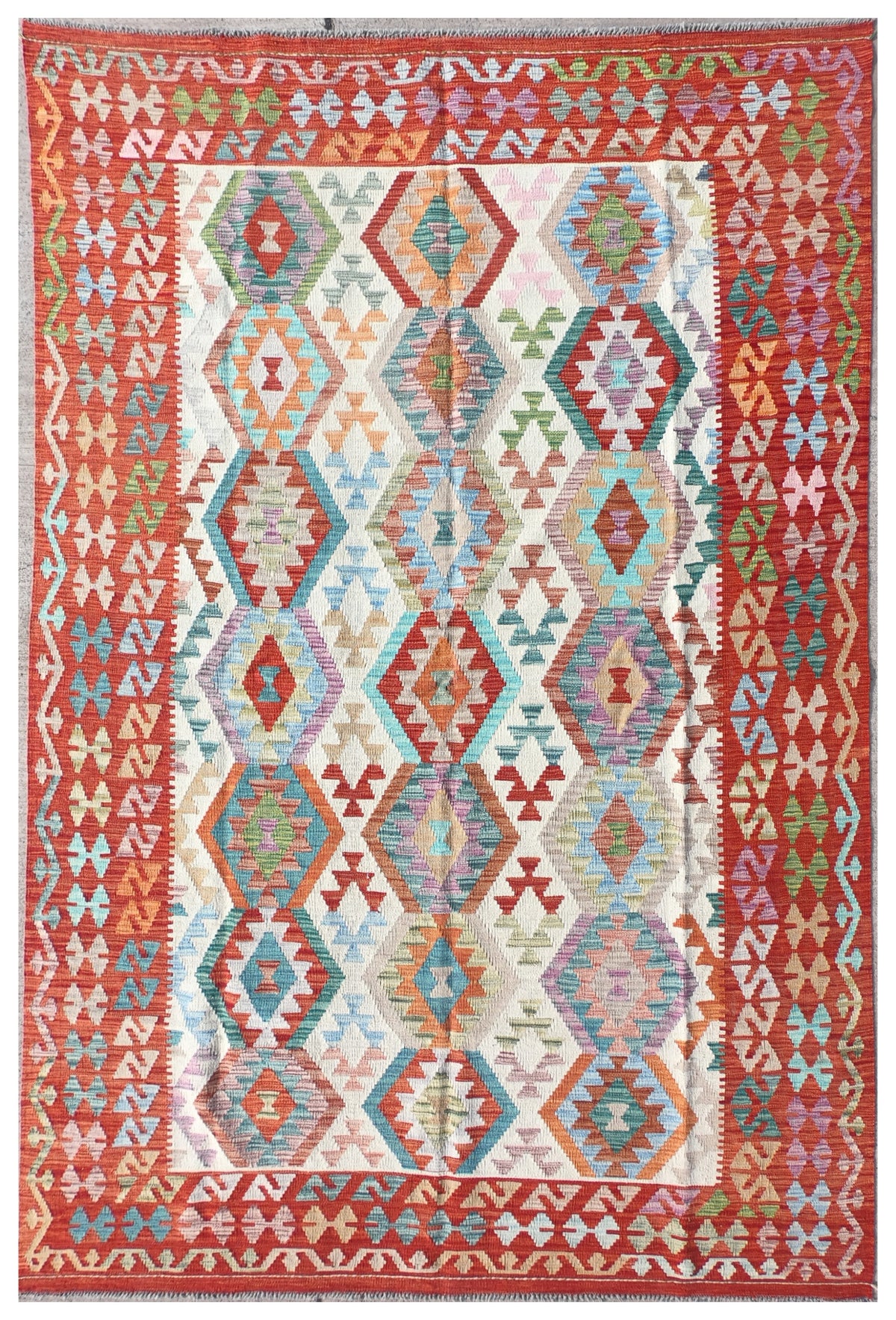 Alfombra Lana, Kelim Kashkuli 3.00 x 2.00 mts. 0385