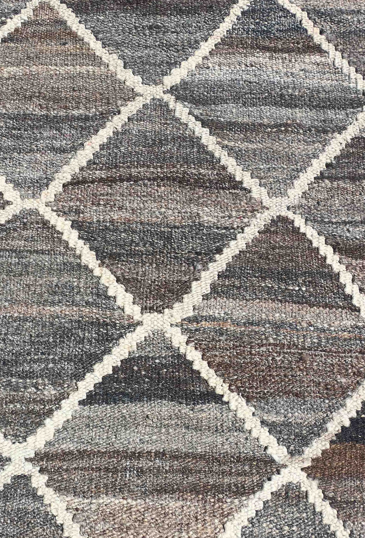 Alfombra Kelim de lana importada, estilo vintage con patrón geométrico