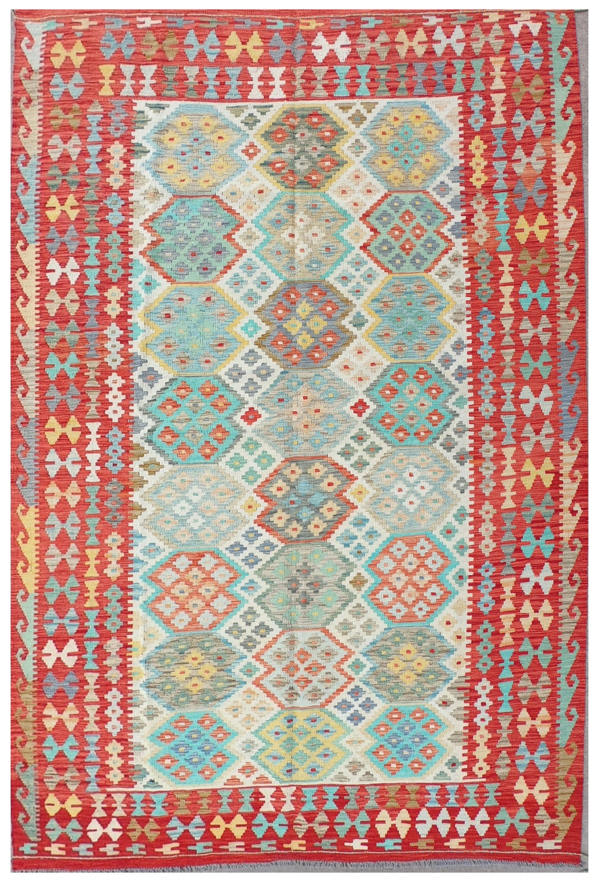 Alfombra Lana, Kelim Kashkuli 3.00 x 2.10 mts. 0207