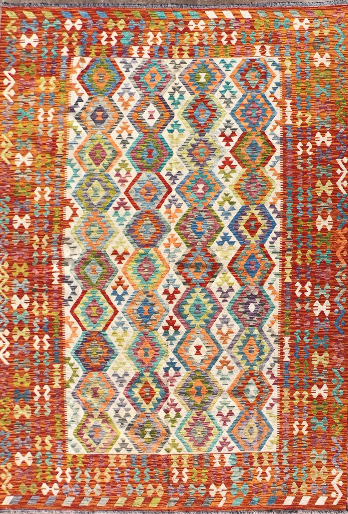 Alfombra lana, Kelim Kashkuli 3.00 x 2.20 mts. 010