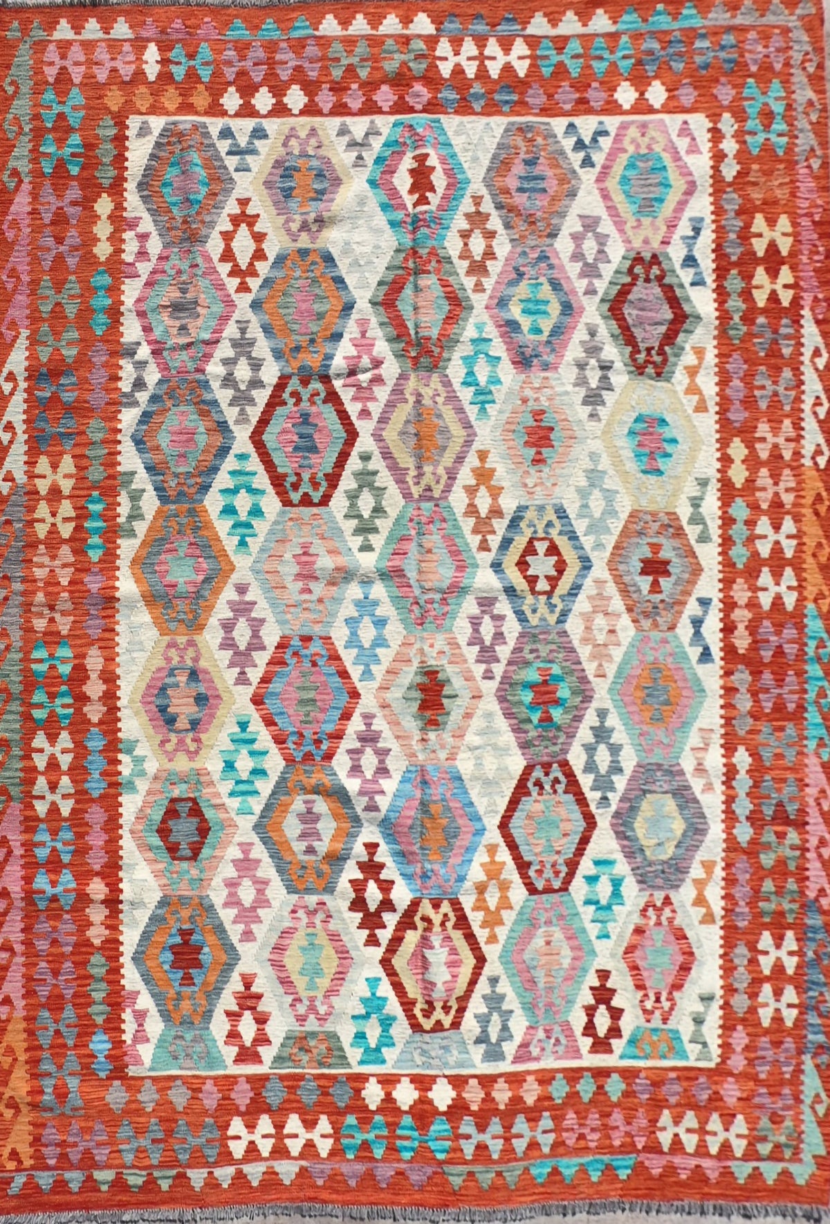 Alfombra lana, Kelim Kashkuli 3.00 x 2.50 mts. 039