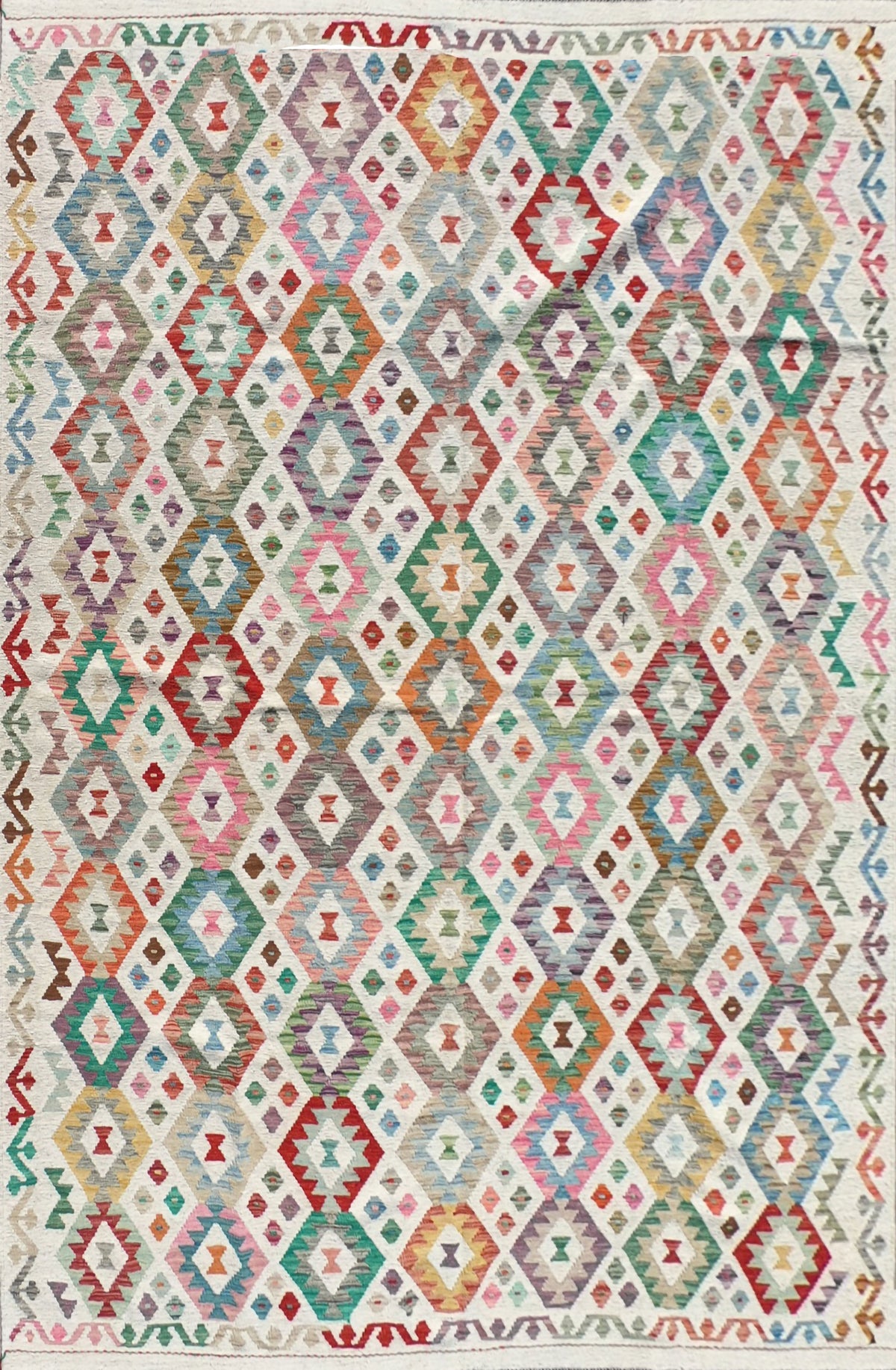 Alfombra lana, Kelim Kashkuli 3.10 x 2.40 mts. 001