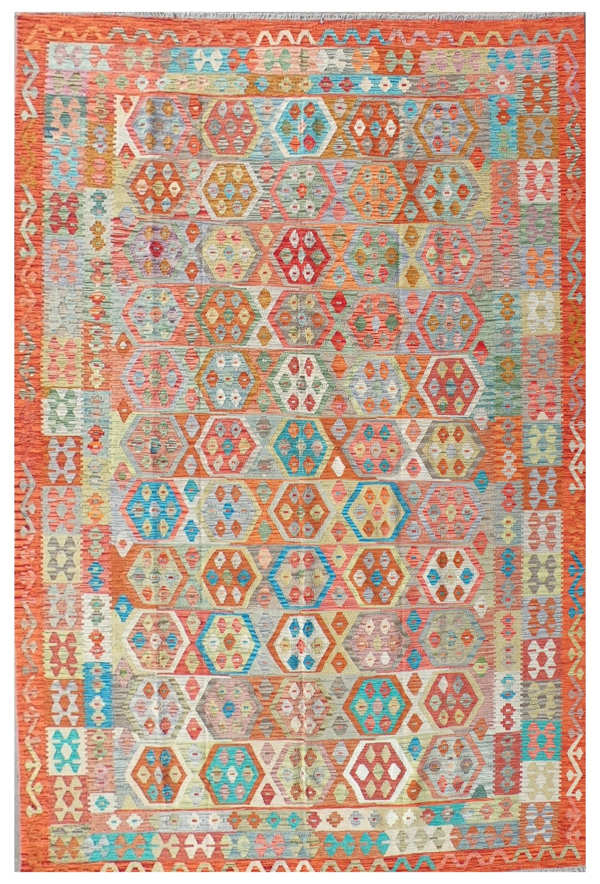 Alfombra Lana, Kelim Kashkuli 3.50 x 2.50 mts. 0003