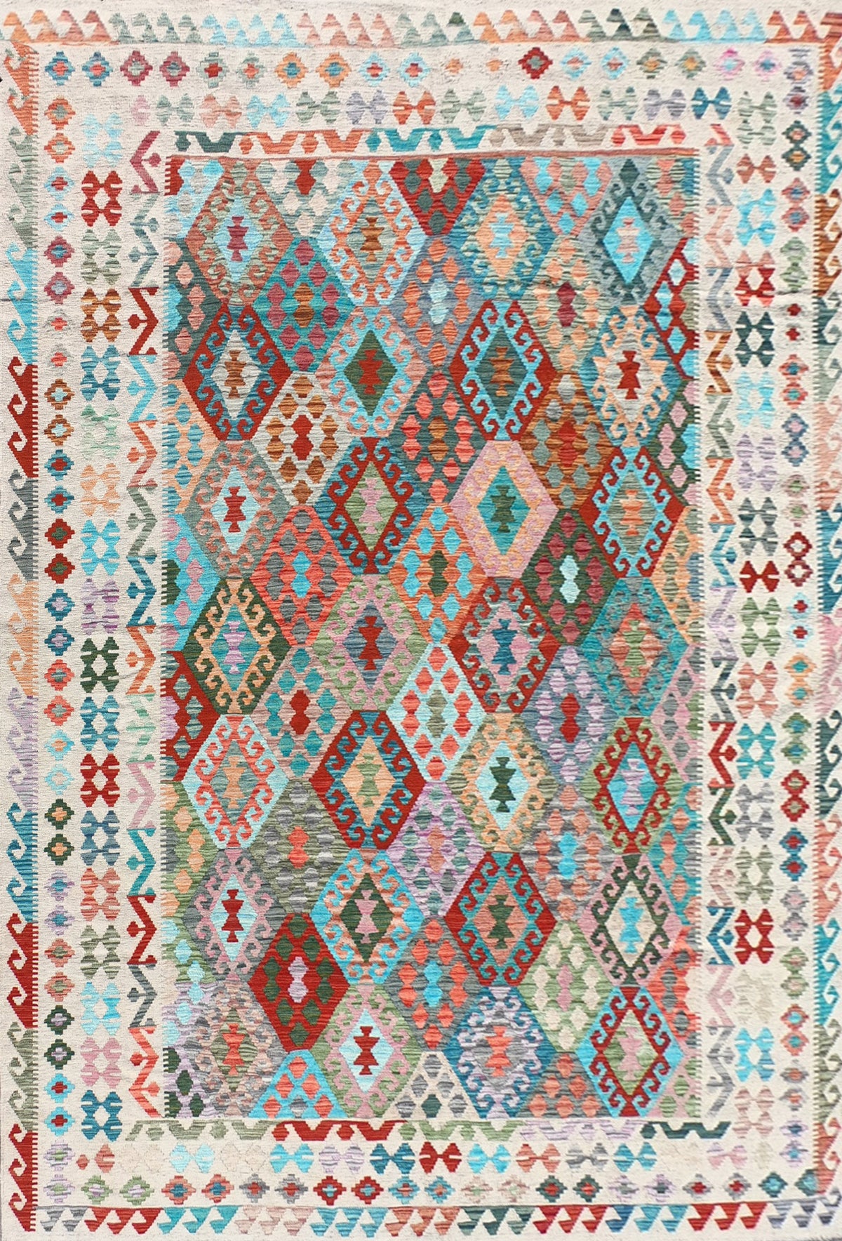 Alfombra lana, Kelim Kashkuli 3.40 x 2.50 mts. 028