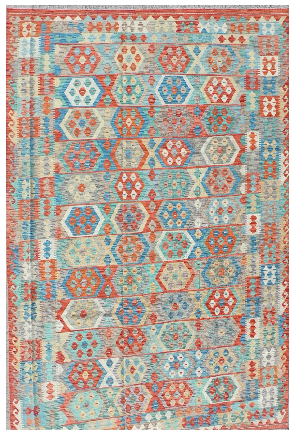 Alfombra Lana, Kelim Kashkuli 3.50 x 2.50 mts. 0029