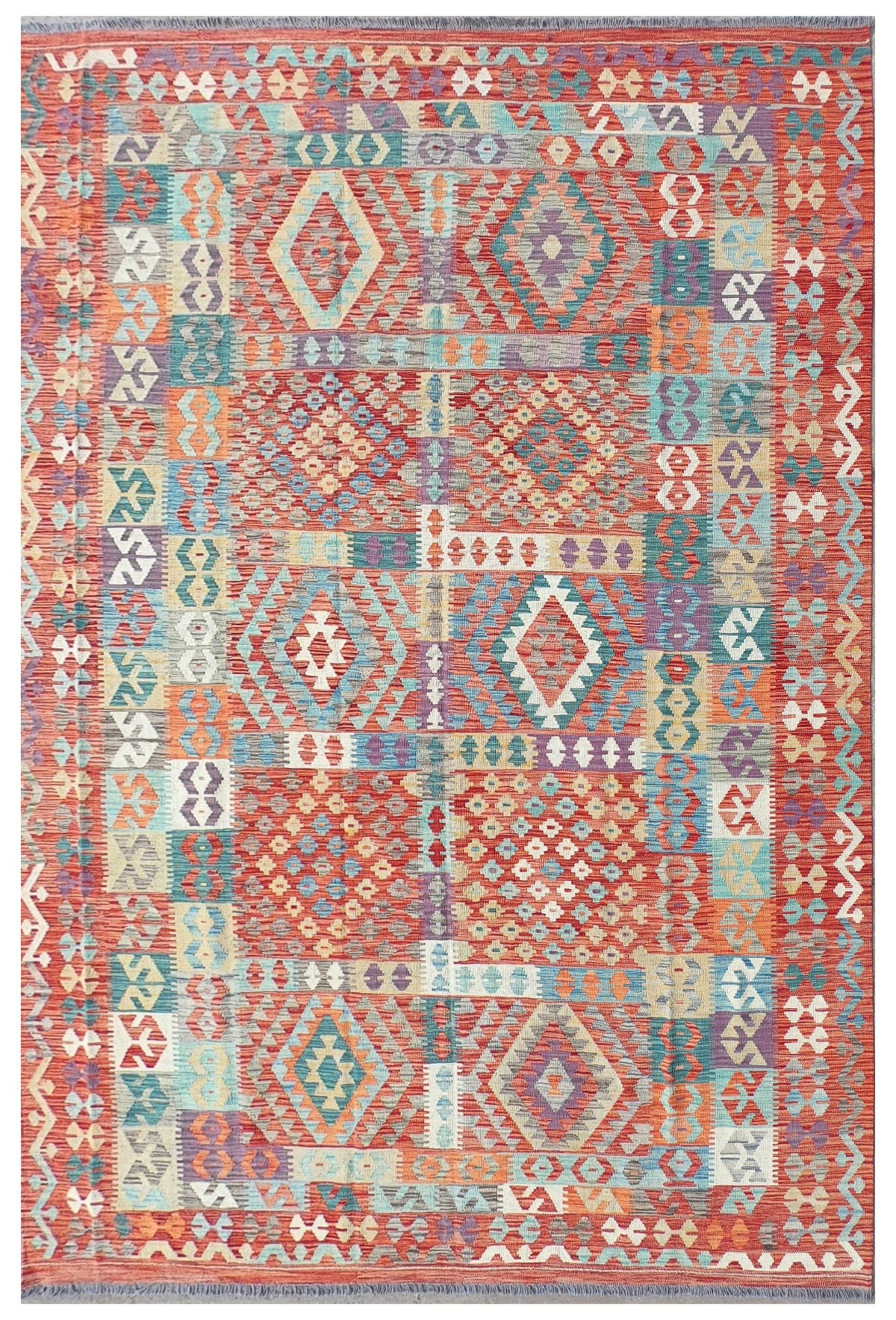 Alfombra Lana, Kelim Kashkuli 3.50 x 2.50 mts. 0030