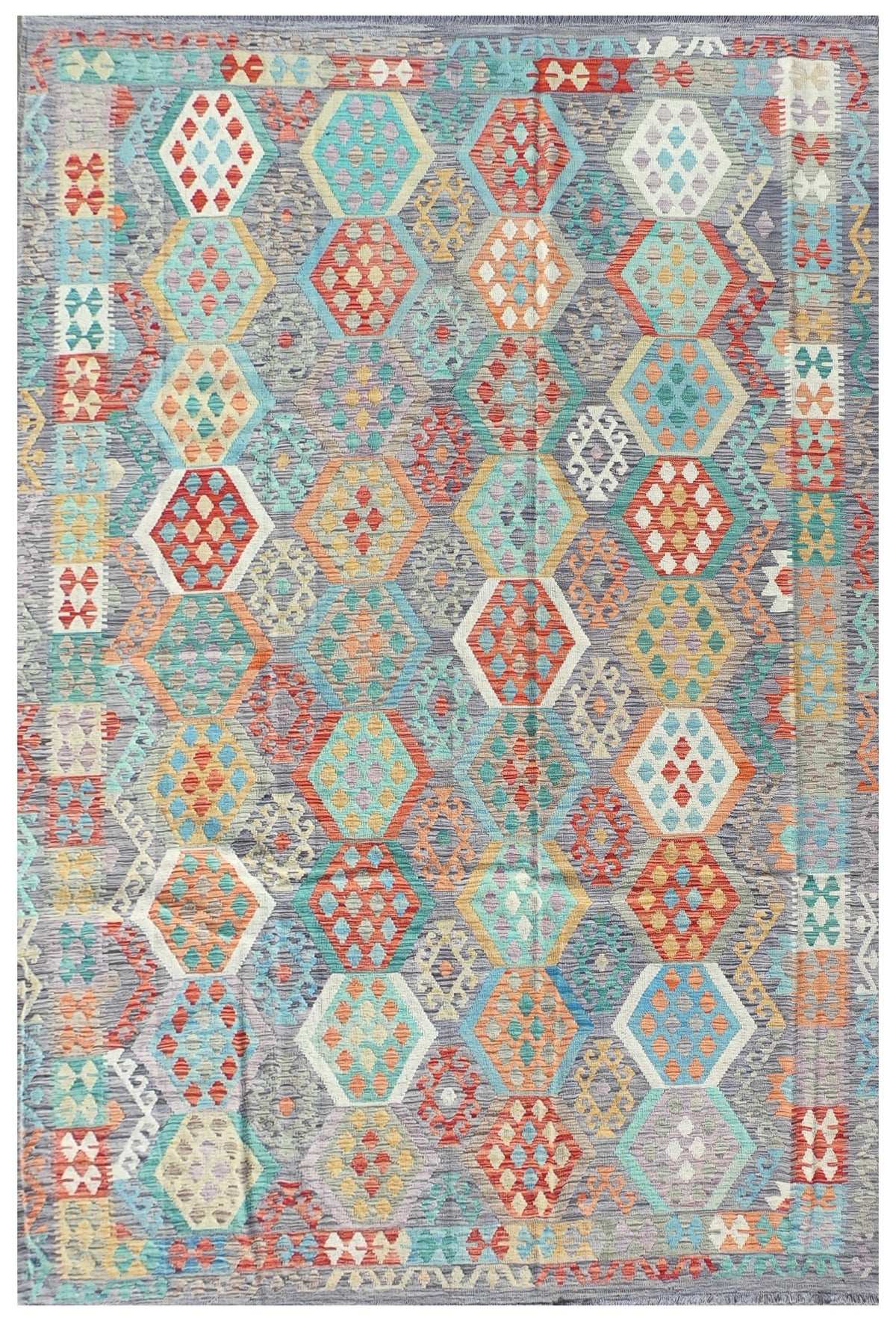 Alfombra Lana, Kelim Kashkuli 3.50 x 2.50 mts. 0033