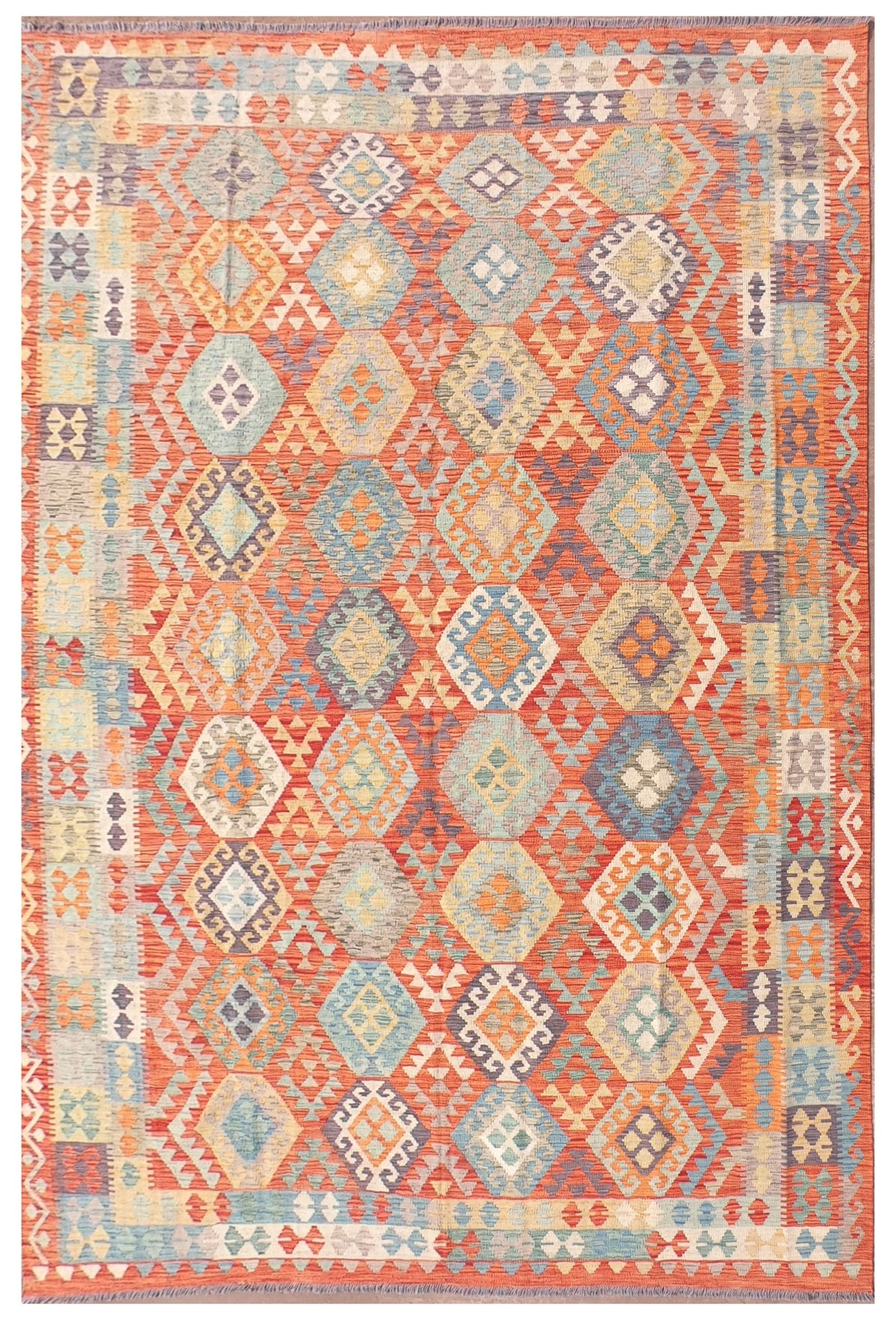 Alfombra Lana, Kelim Kashkuli 3.50 x 2.50 mts. 0069