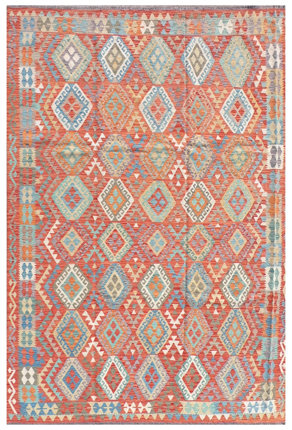 Alfombra Lana, Kelim Kashkuli 3.50 x 2.50 mts. 0071