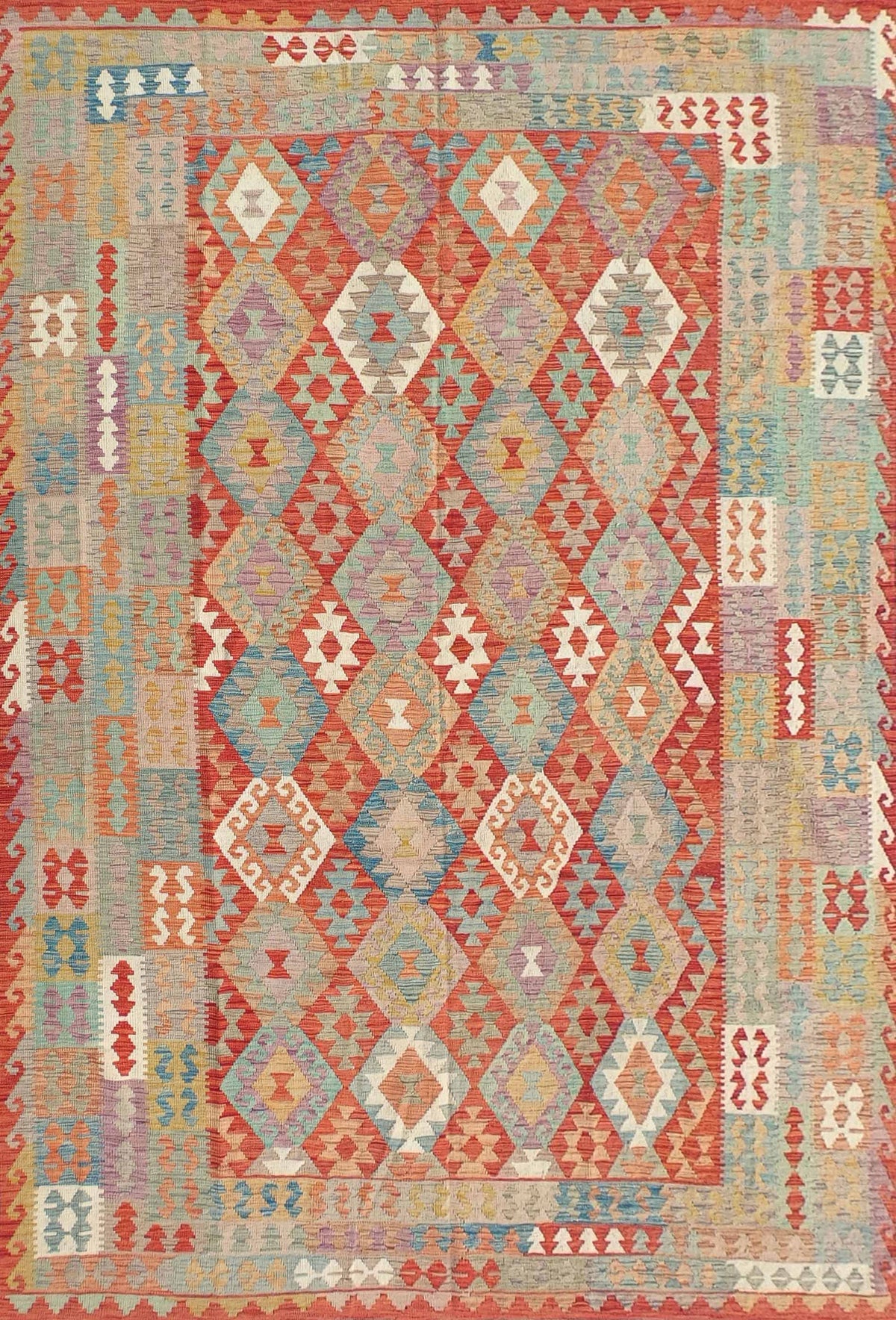 Alfombra Lana, Kelim Kashkuli 3.50 x 2.50 mts. 0077