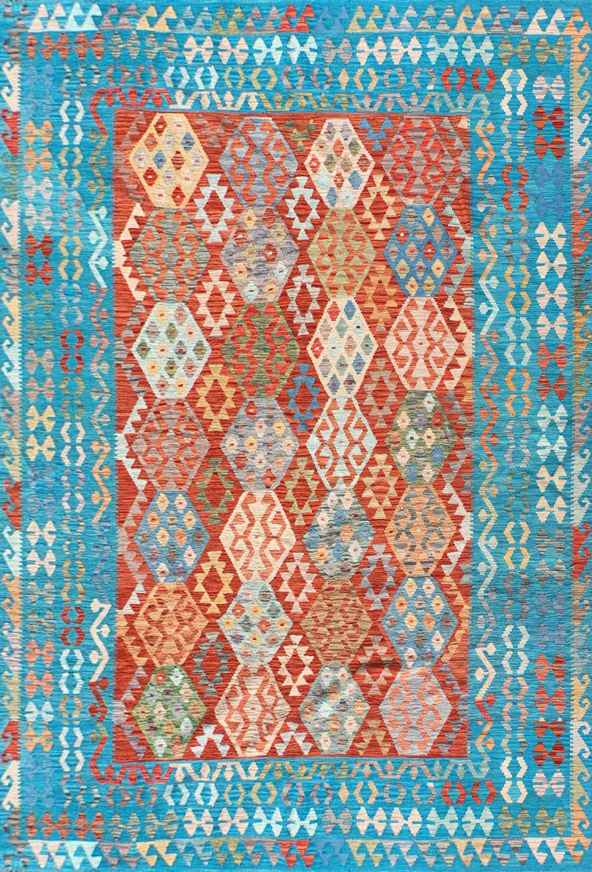 Alfombra lana, Kelim Kashkuli 3.50 x 2.60 mts. 023