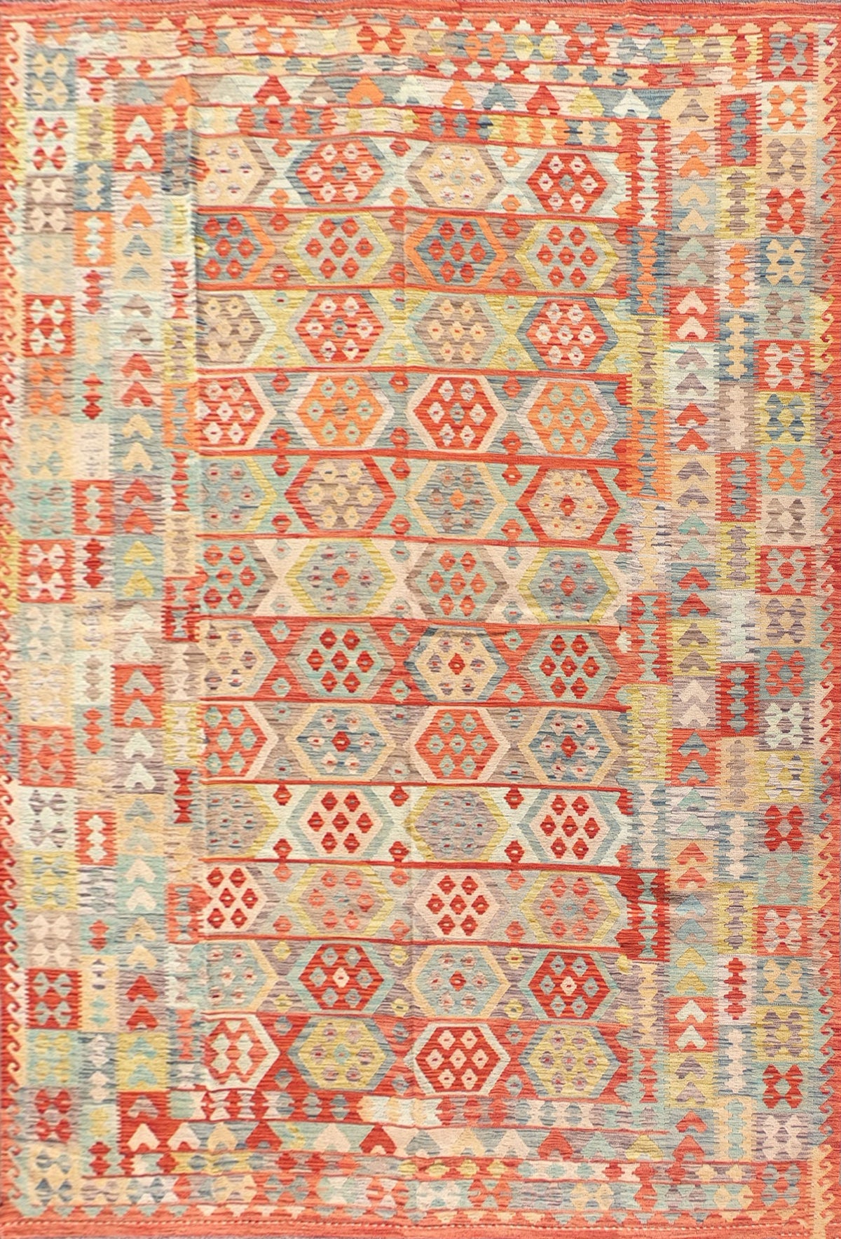Alfombra lana, Kelim Kashkuli 3.50 x 2.70 mts. 004
