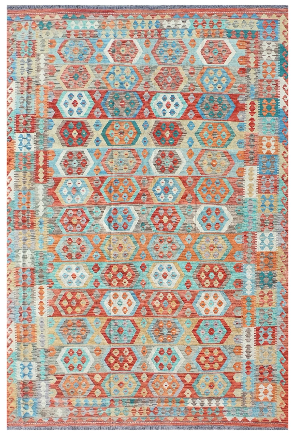 Alfombra Lana, Kelim Kashkuli 3.50 x 2.50 mts. 0012