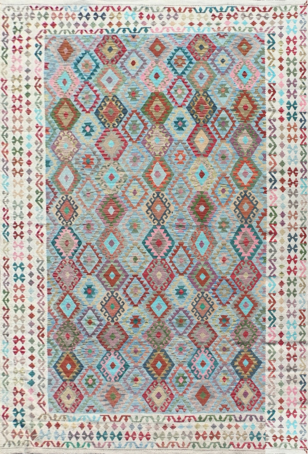 Alfombra lana, Kelim Kashkuli 4.10 x 3.00 mts. 001