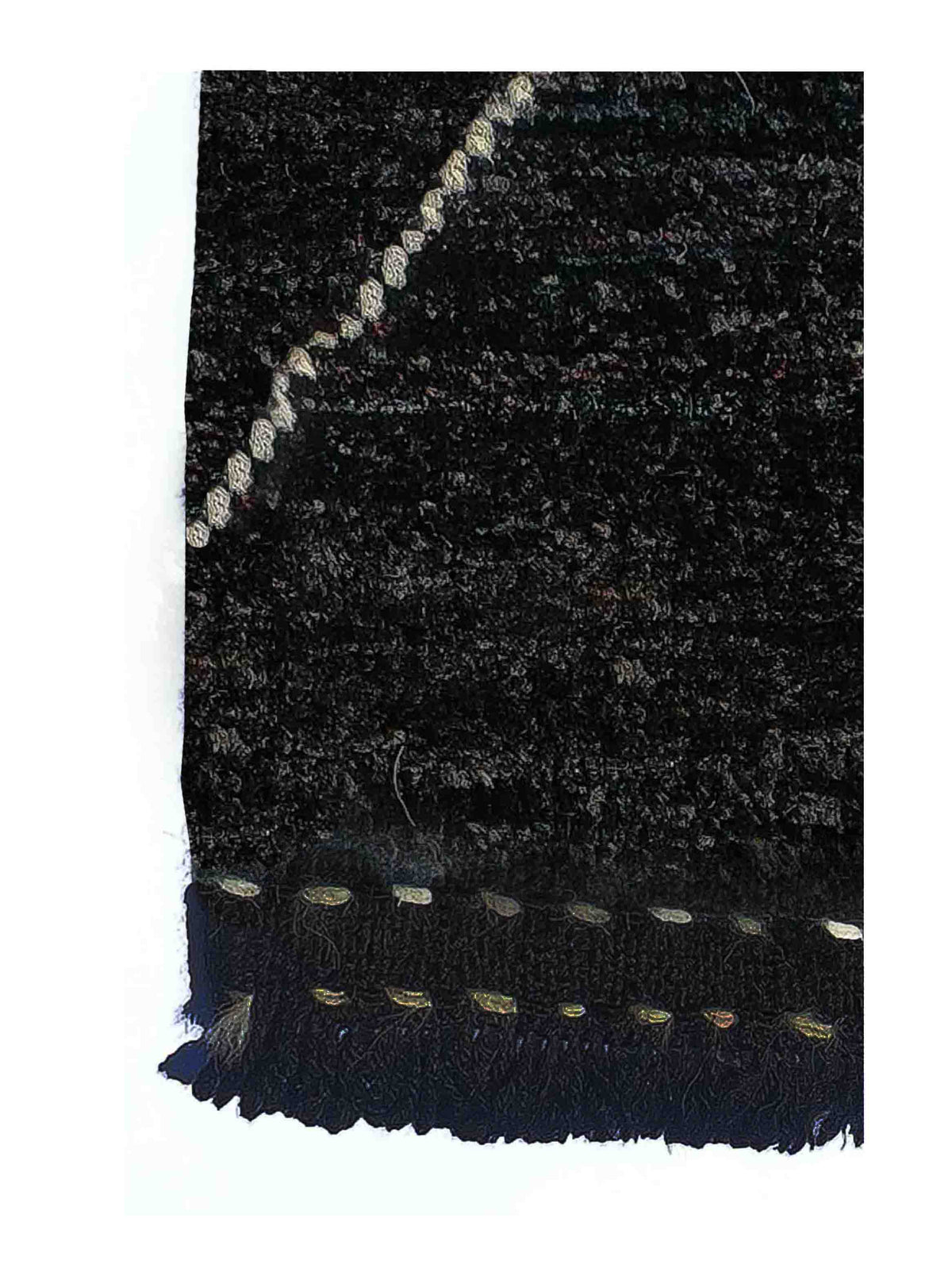 Textura natural de la lana en alfombra persa hecha a mano