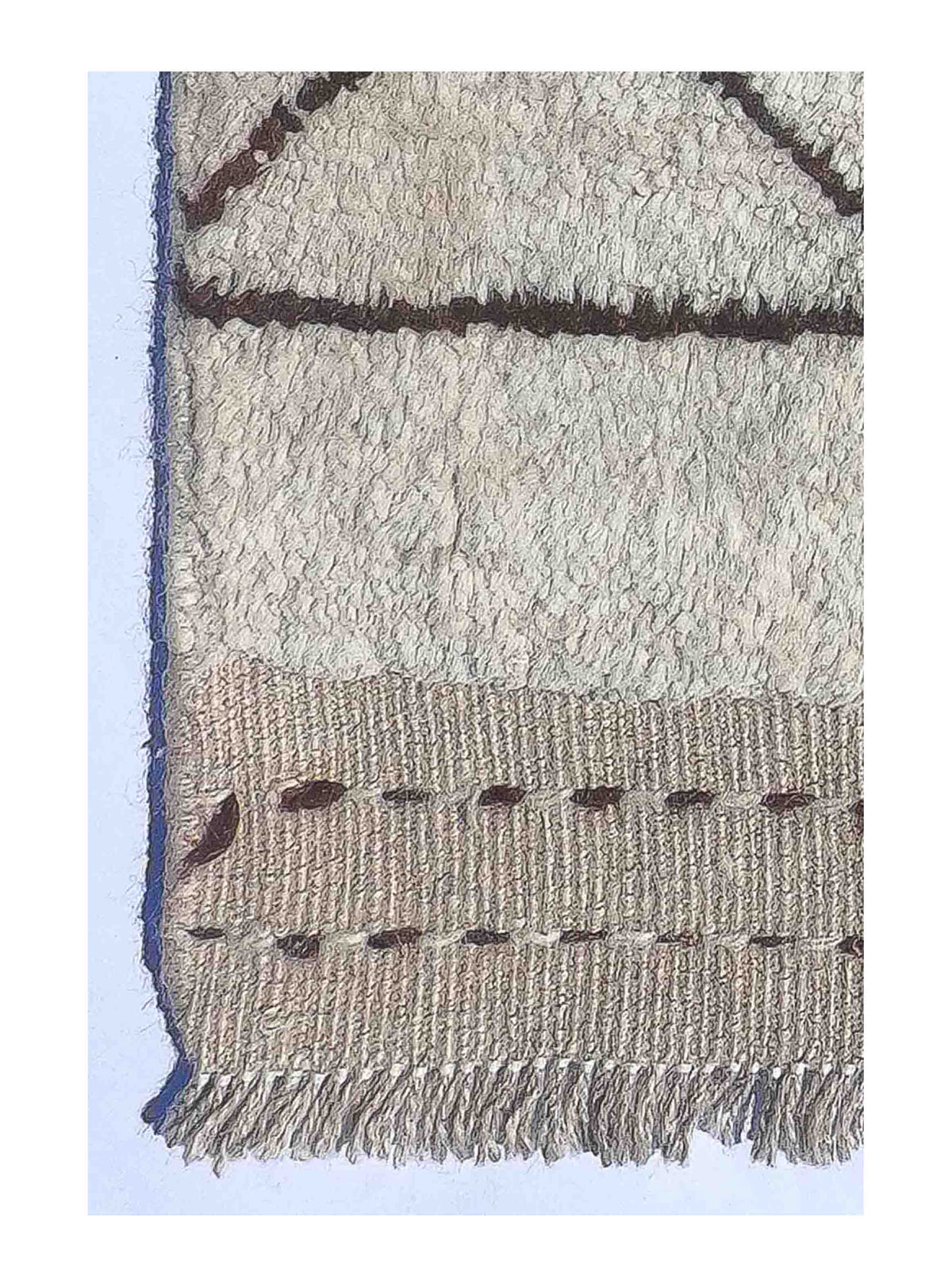 Textura natural de la lana en alfombra importada hecha a mano