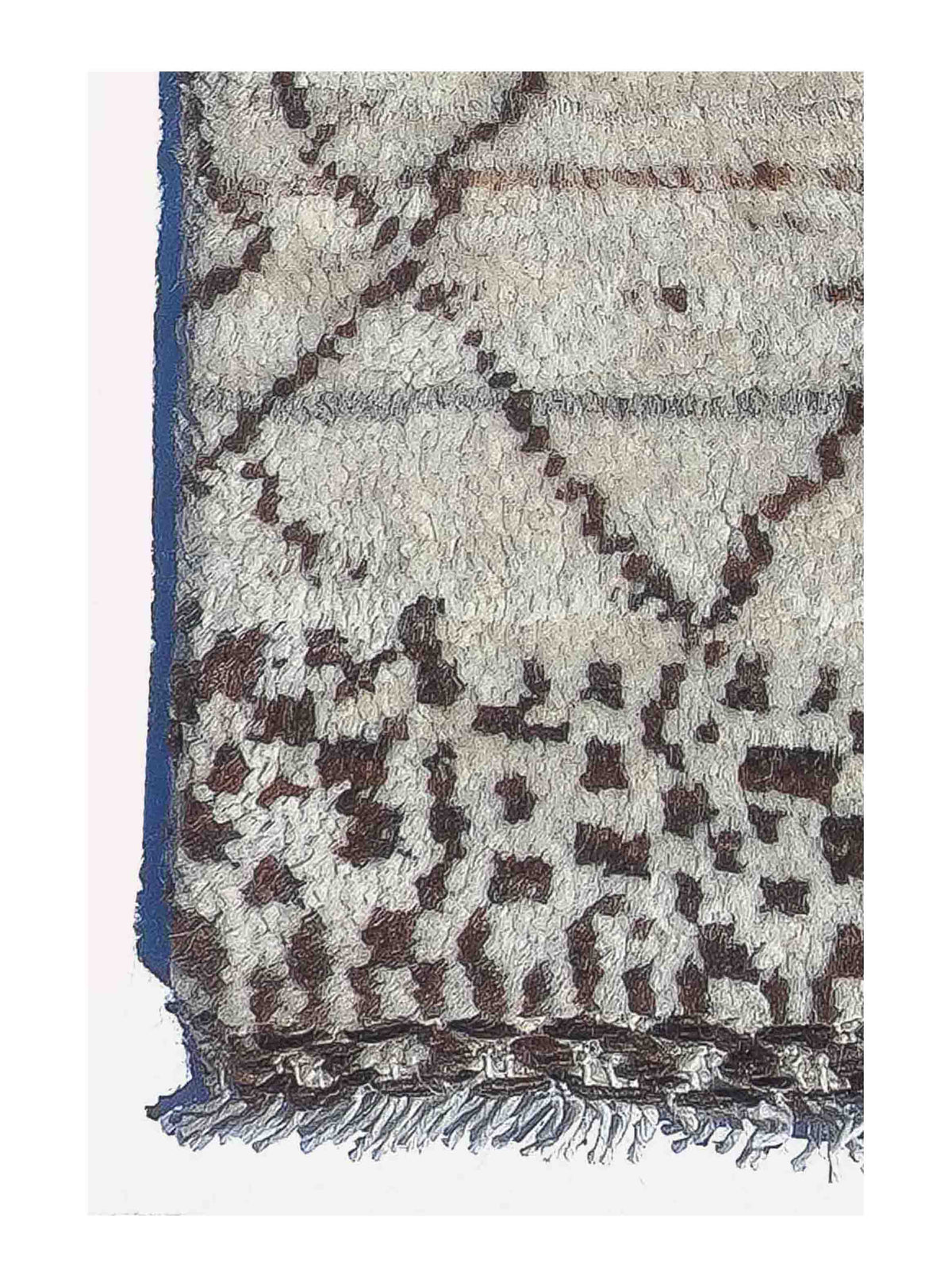 Textura natural de la lana en alfombra decorativa importada