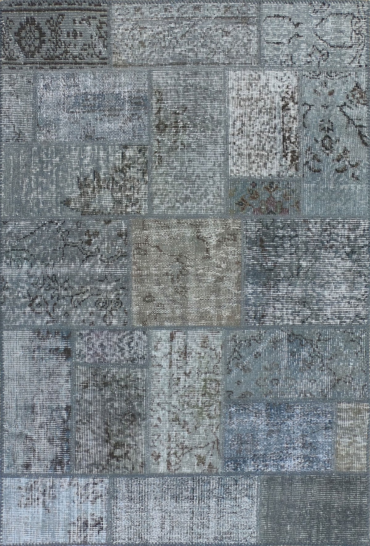 Alfombra persa vintage turca de lana, patchwork único hecho a mano - Consorcio Persa