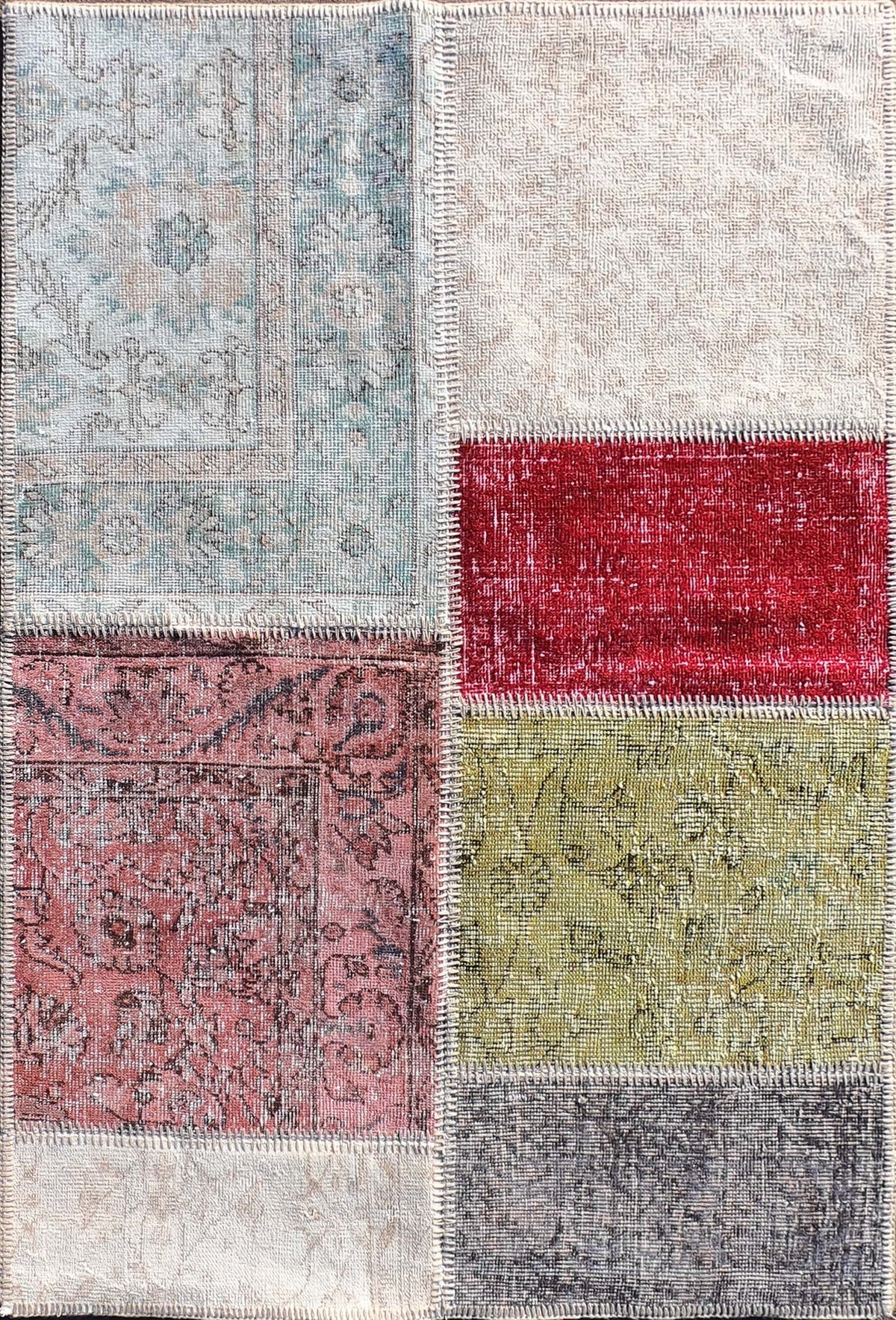 Alfombra lana Patchwork Turco, 1.50 x 1.00 mts. 001