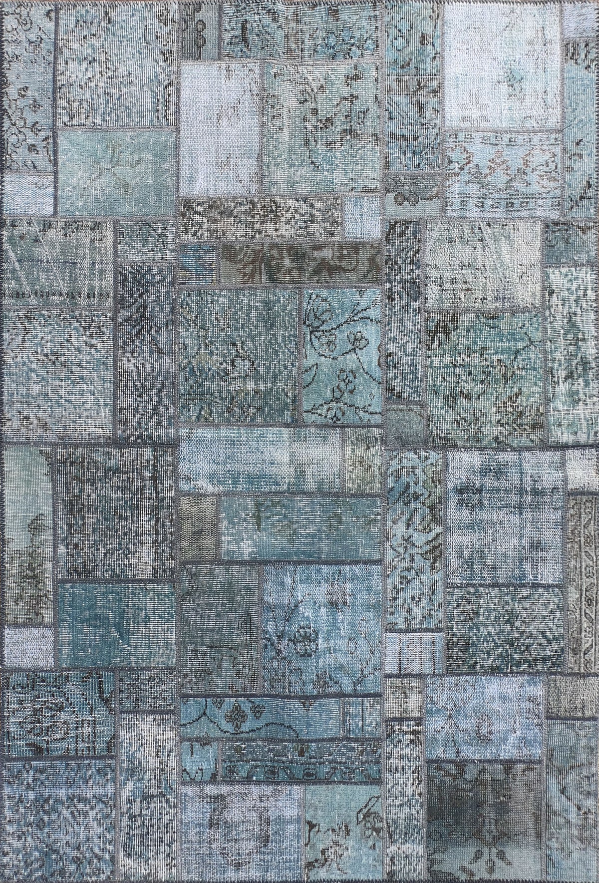 Alfombra persa vintage patchwork de lana hecha a mano - Consorcio Persa