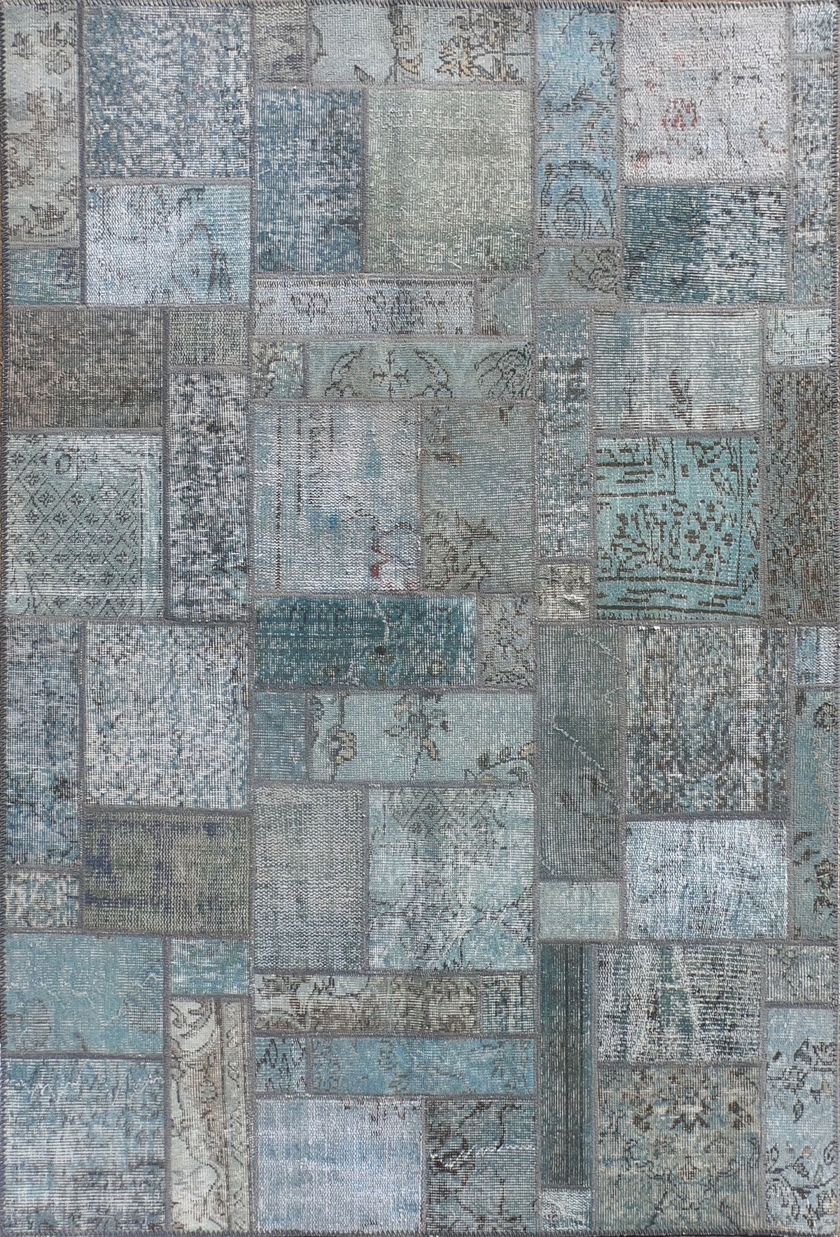 Alfombra persa vintage de lana patchwork turca hecha a mano - Consorcio Persa