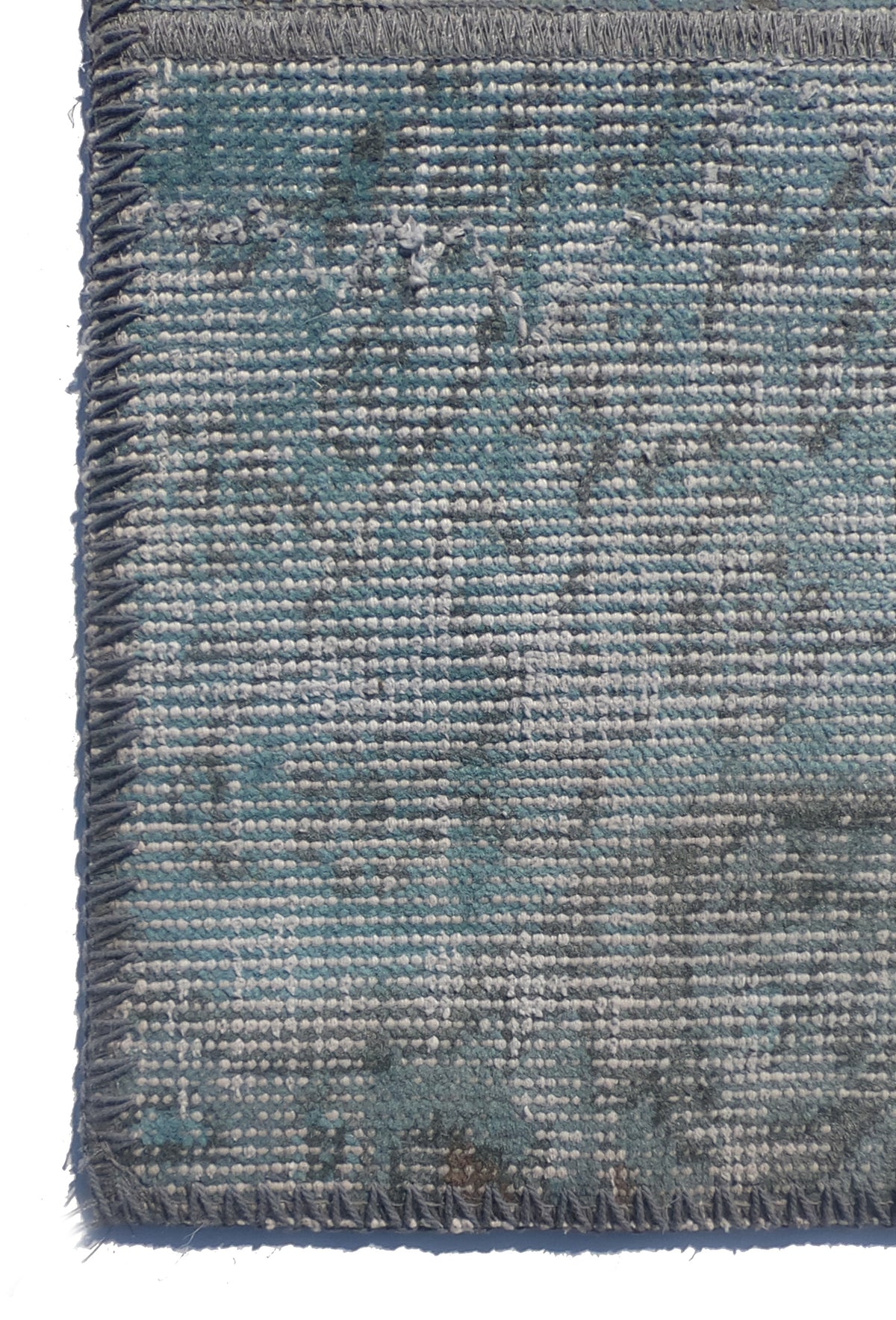 Textura rica de lana en alfombra patchwork turca hecha a mano