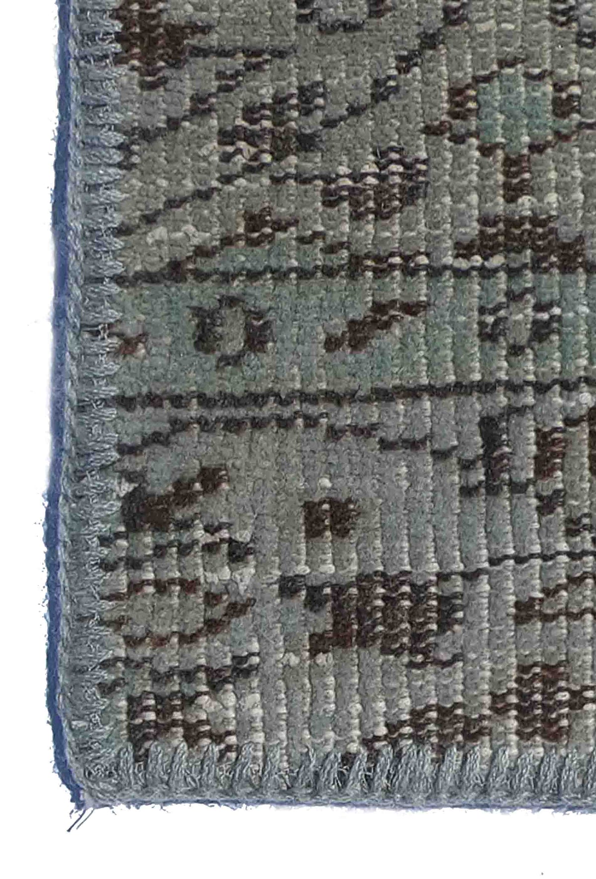 Alfombra de lana hecha a mano con patrón único, estilo vintage decolorado