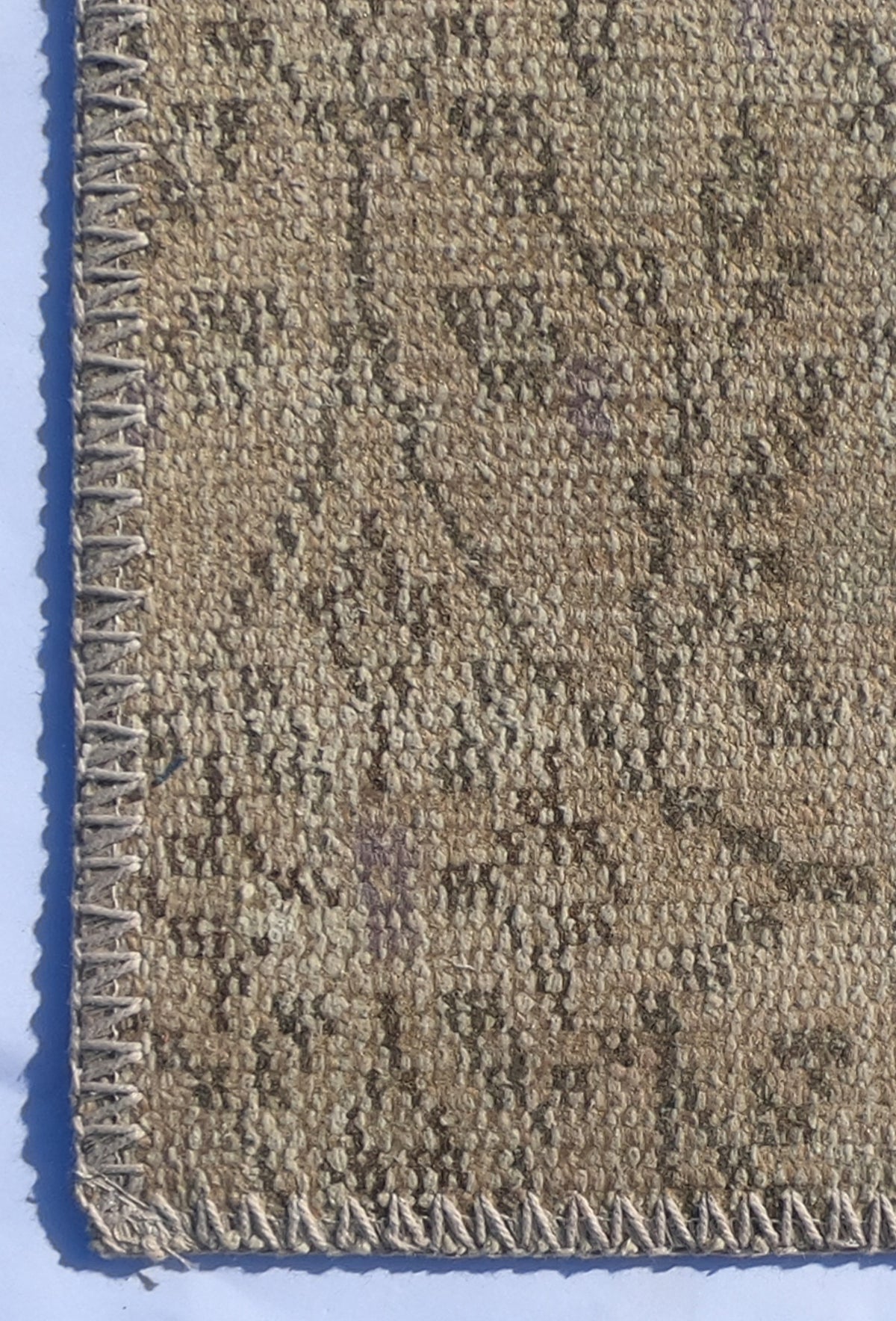 Textura de lana natural en alfombra turca hecha a mano