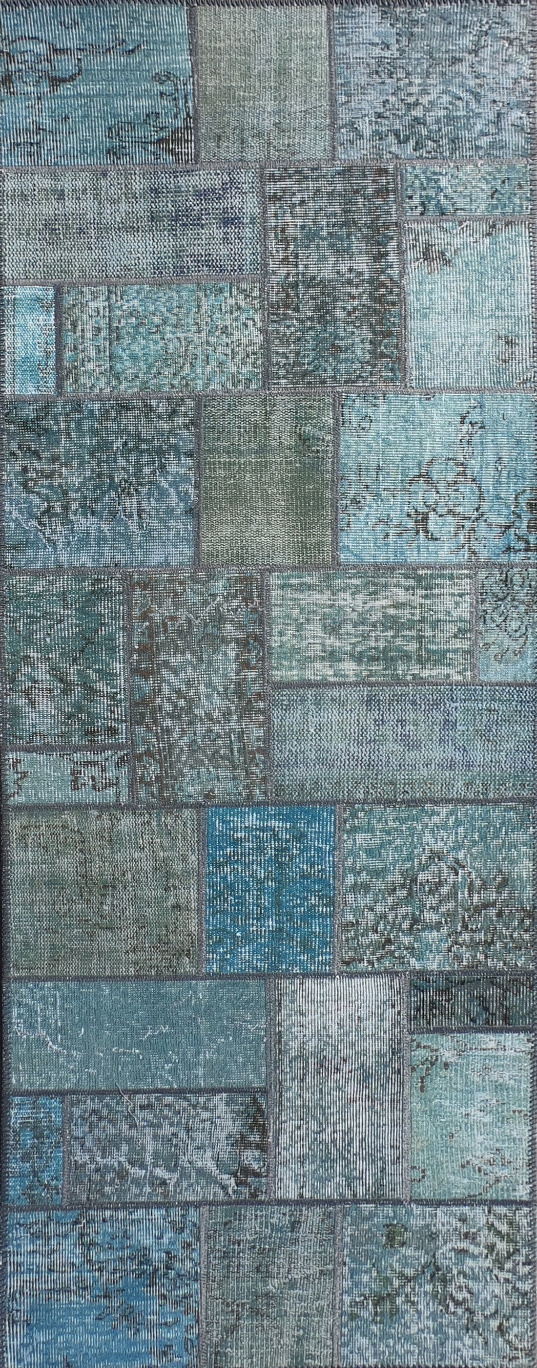 Alfombra persa vintage patchwork de lana turca hecha a mano - Consorcio Persa