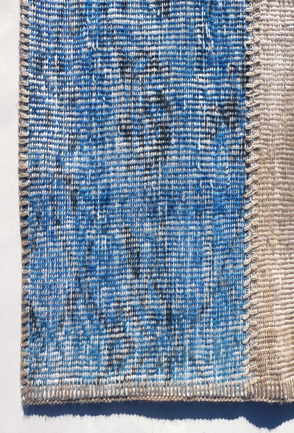 Textura de lana natural en alfombra turca hecha a mano