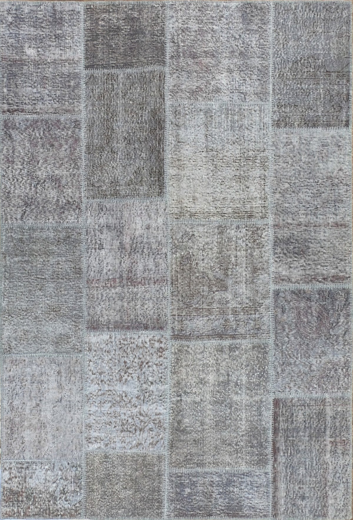 Alfombra de lana turca, patchwork vintage, hecha a mano - Consorcio Persa
