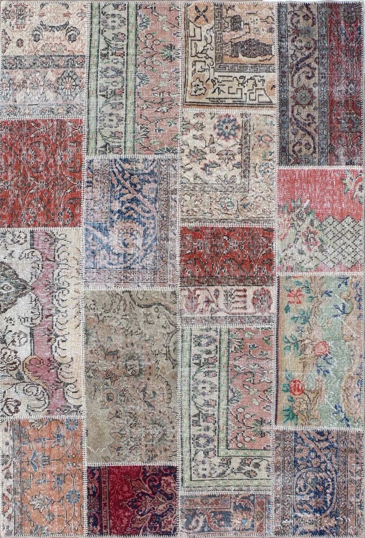 Alfombra persa vintage de lana, hecha a mano, estilo turco - Consorcio Persa