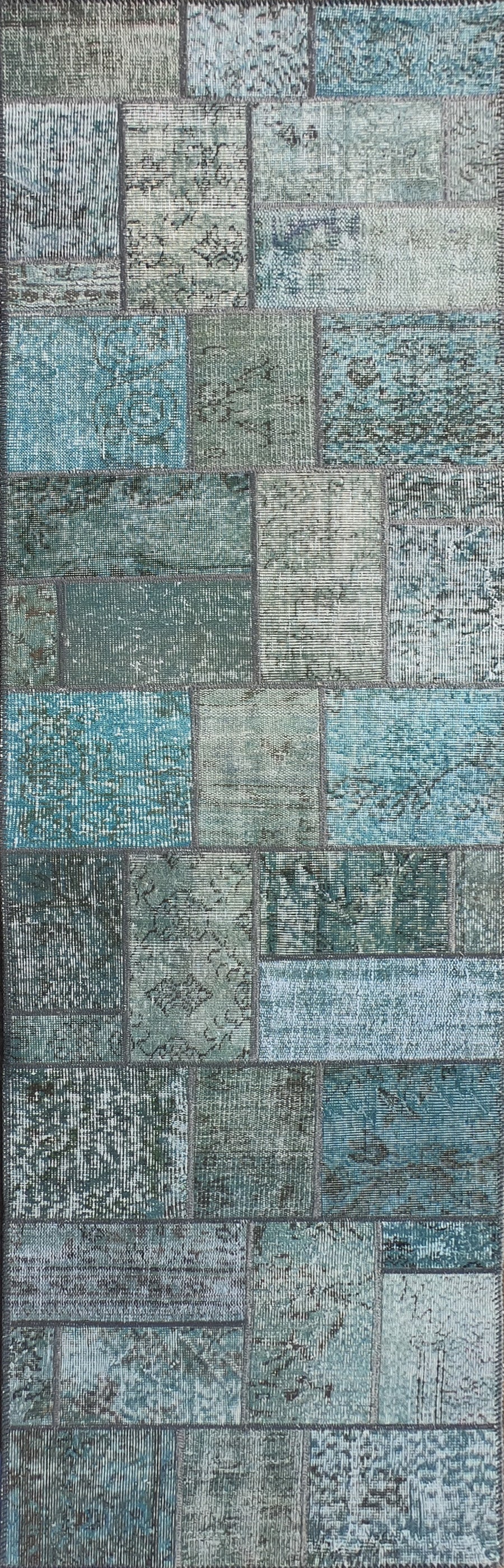 Alfombra persa vintage de lana patchwork turca hecha a mano - Consorcio Persa
