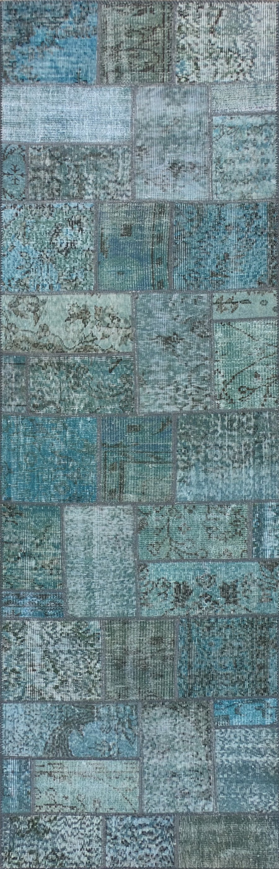 Alfombra persa vintage patchwork de lana turca hecha a mano - Consorcio Persa