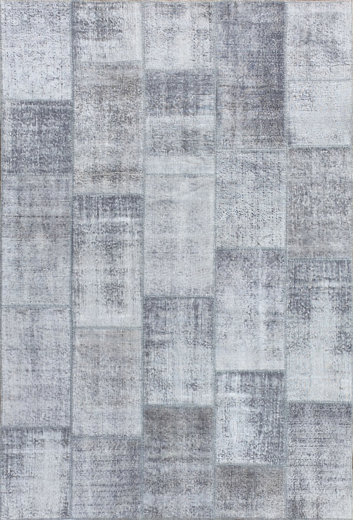 Alfombra de lana vintage turca hecha a mano, diseño patchwork único - Consorcio Persa