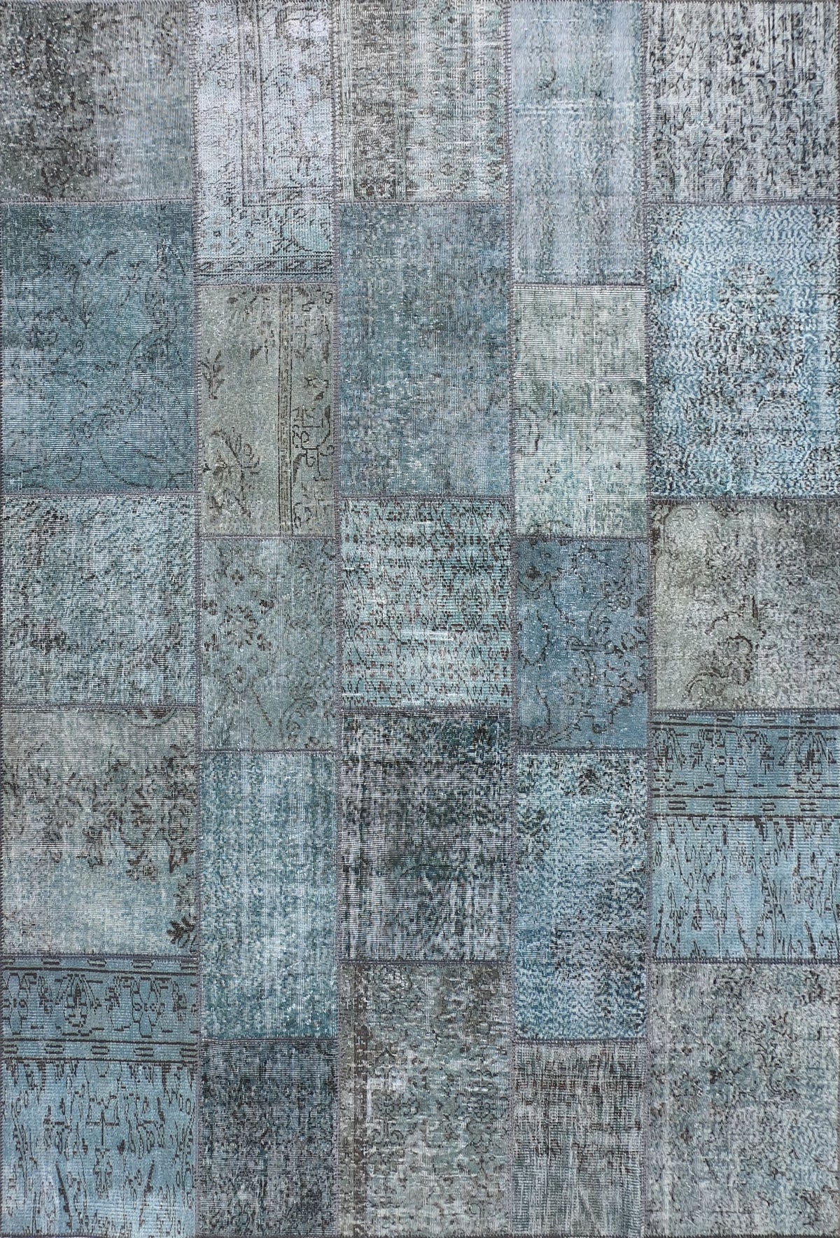 Alfombra persa vintage de lana hecha a mano, estilo patchwork - Consorcio Persa