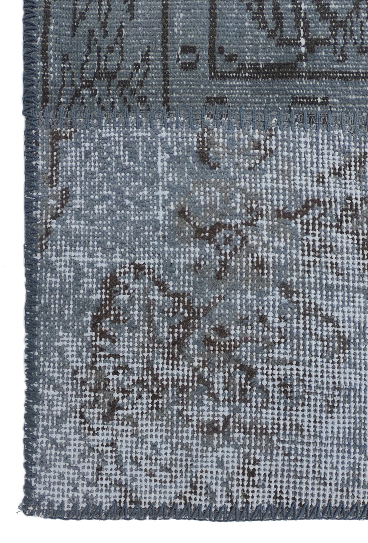 Textura de lana natural en alfombra persa hecha a mano, estilo vintage