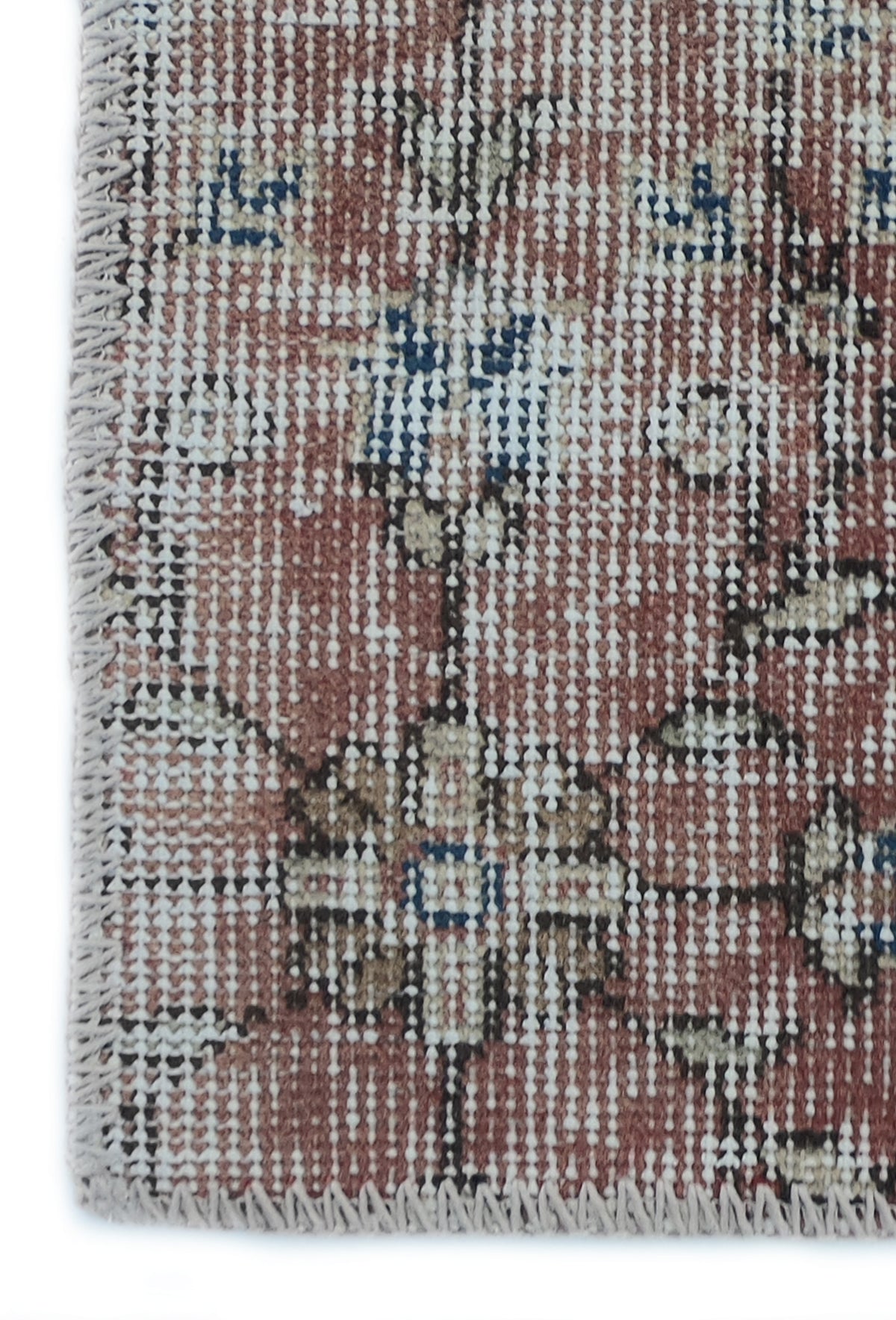 Textura natural de lana en alfombra persa hecha a mano, estilo vintage