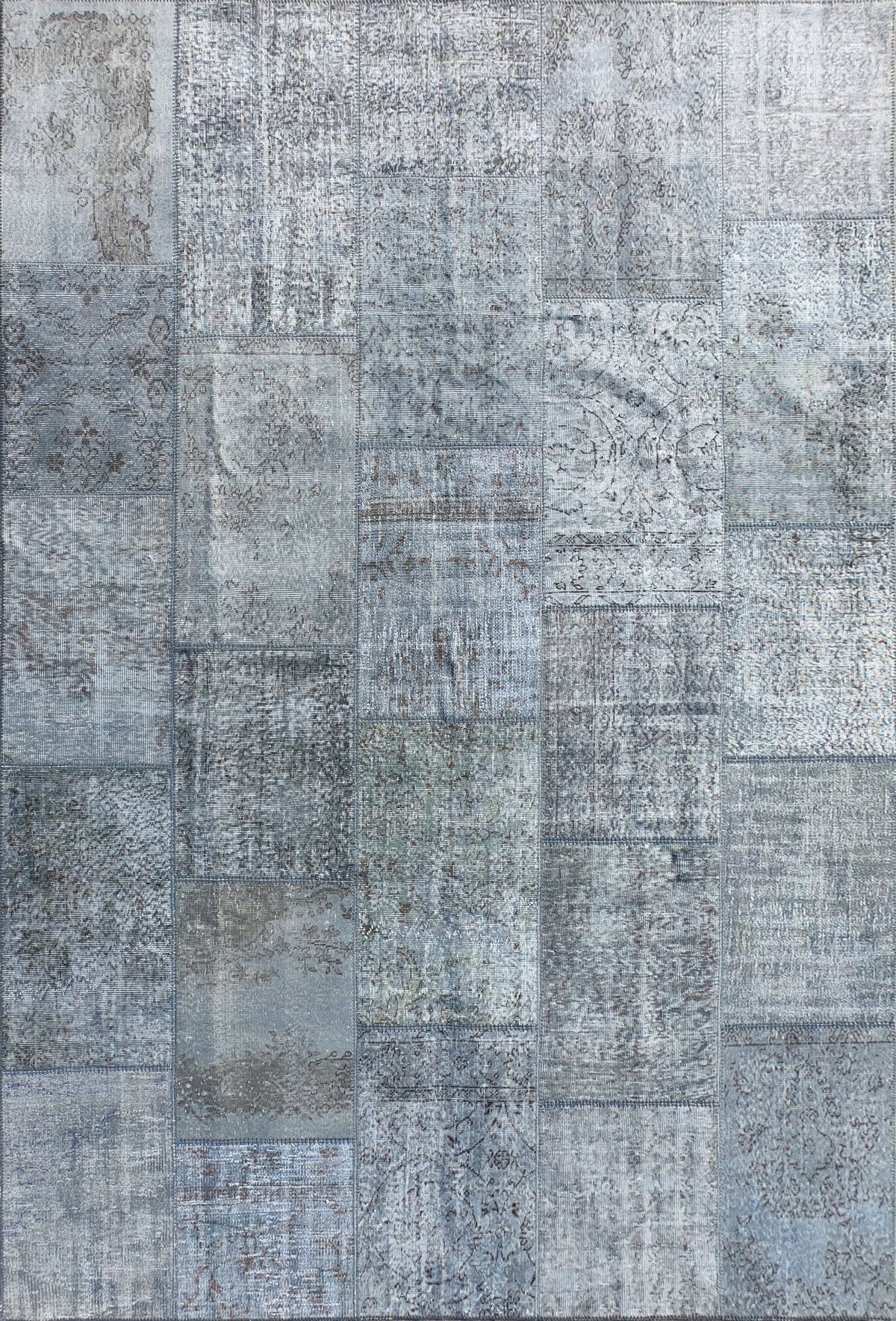 Alfombra persa vintage de lana hecha a mano, diseño patchwork único - Consorcio Persa