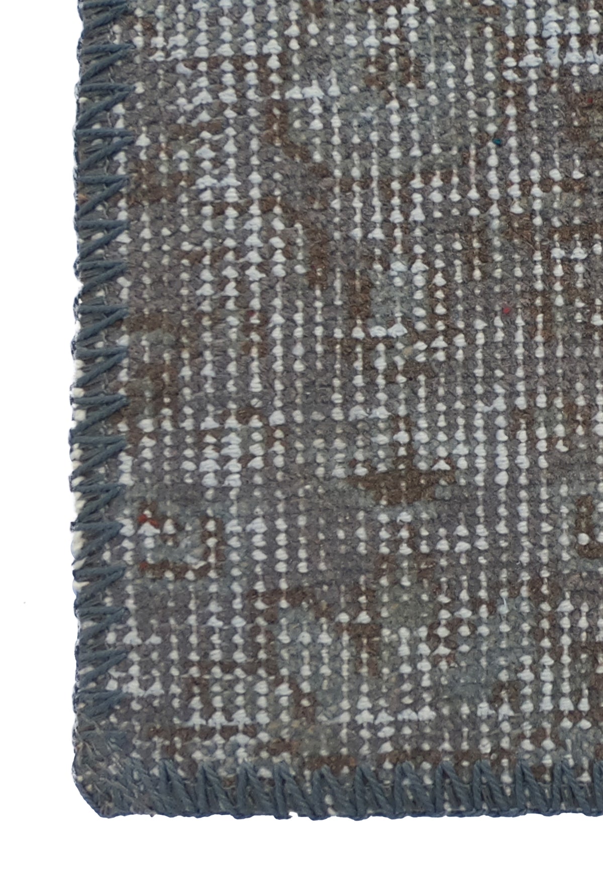 Textura de lana natural en alfombra vintage importada hecha a mano