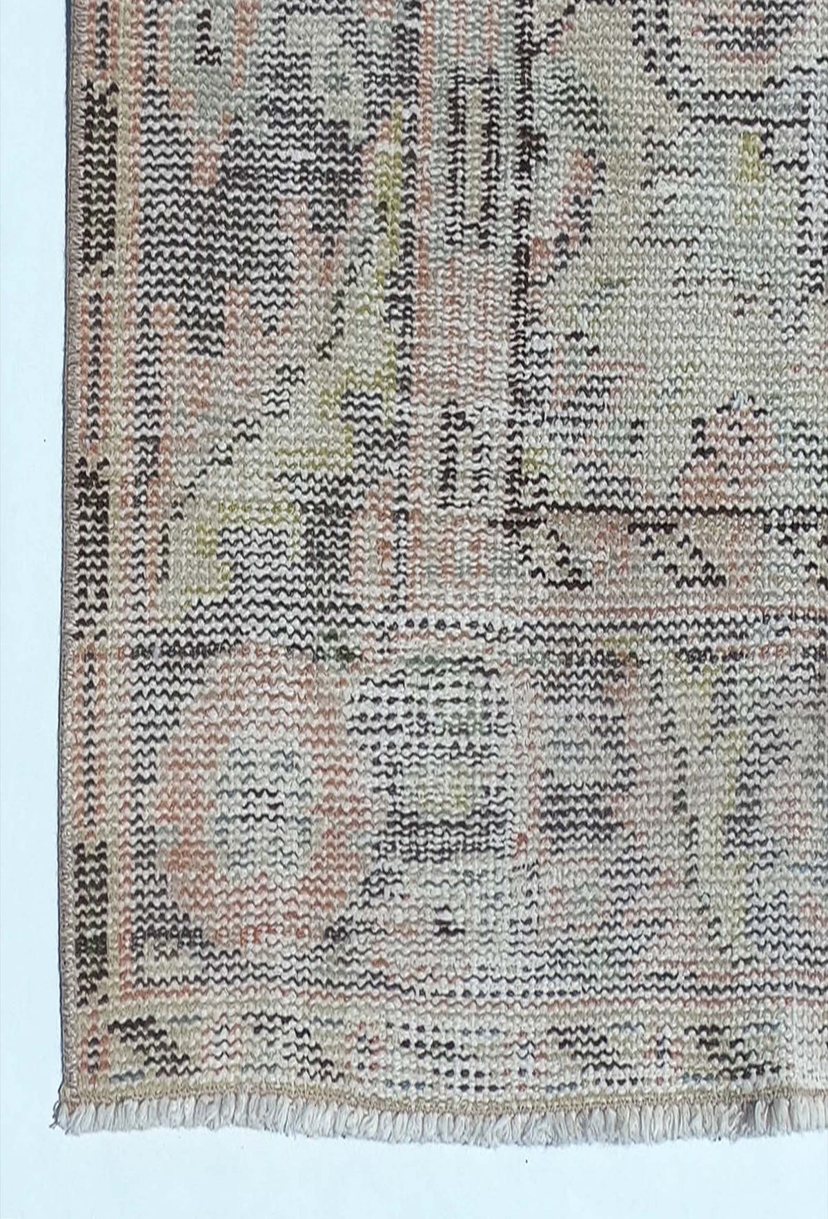 Textura detallada de lana en alfombra persa vintage hecha a mano