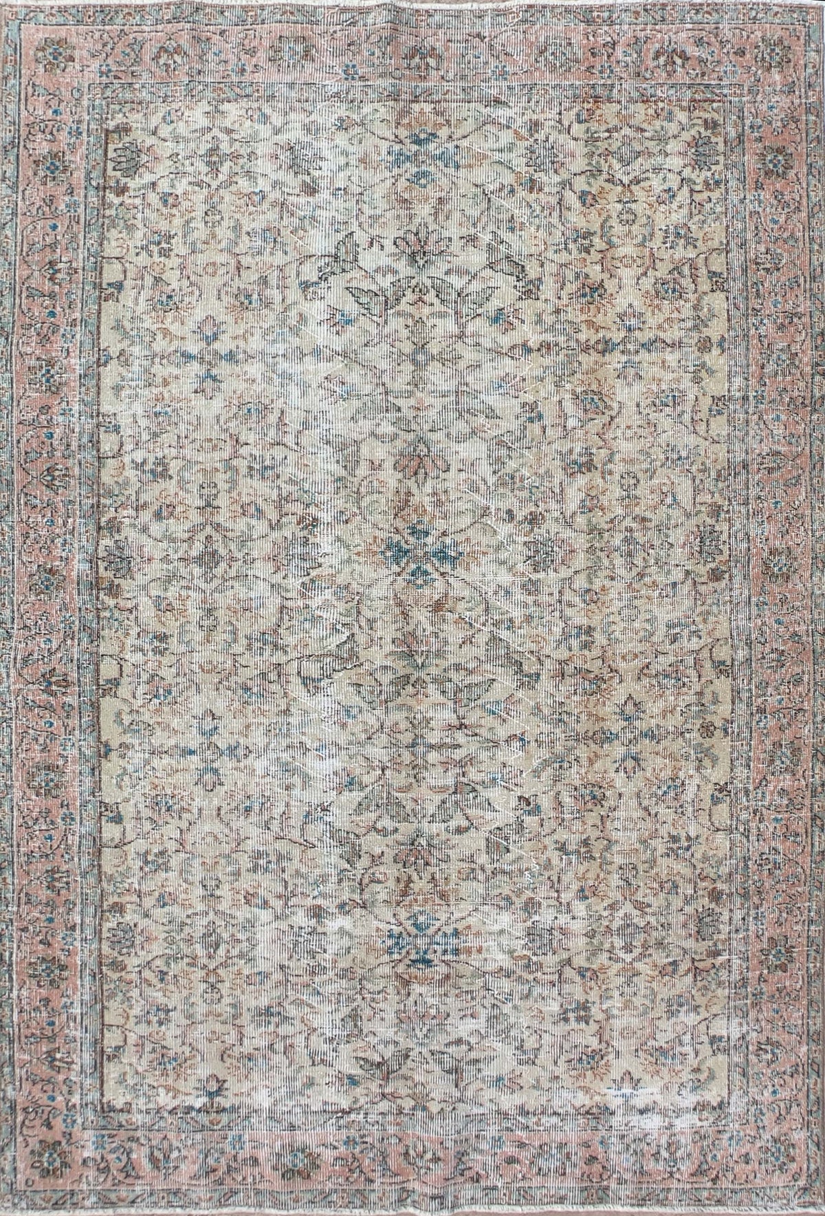 Alfombra persa vintage de lana, turca, hecha a mano - Consorcio Persa