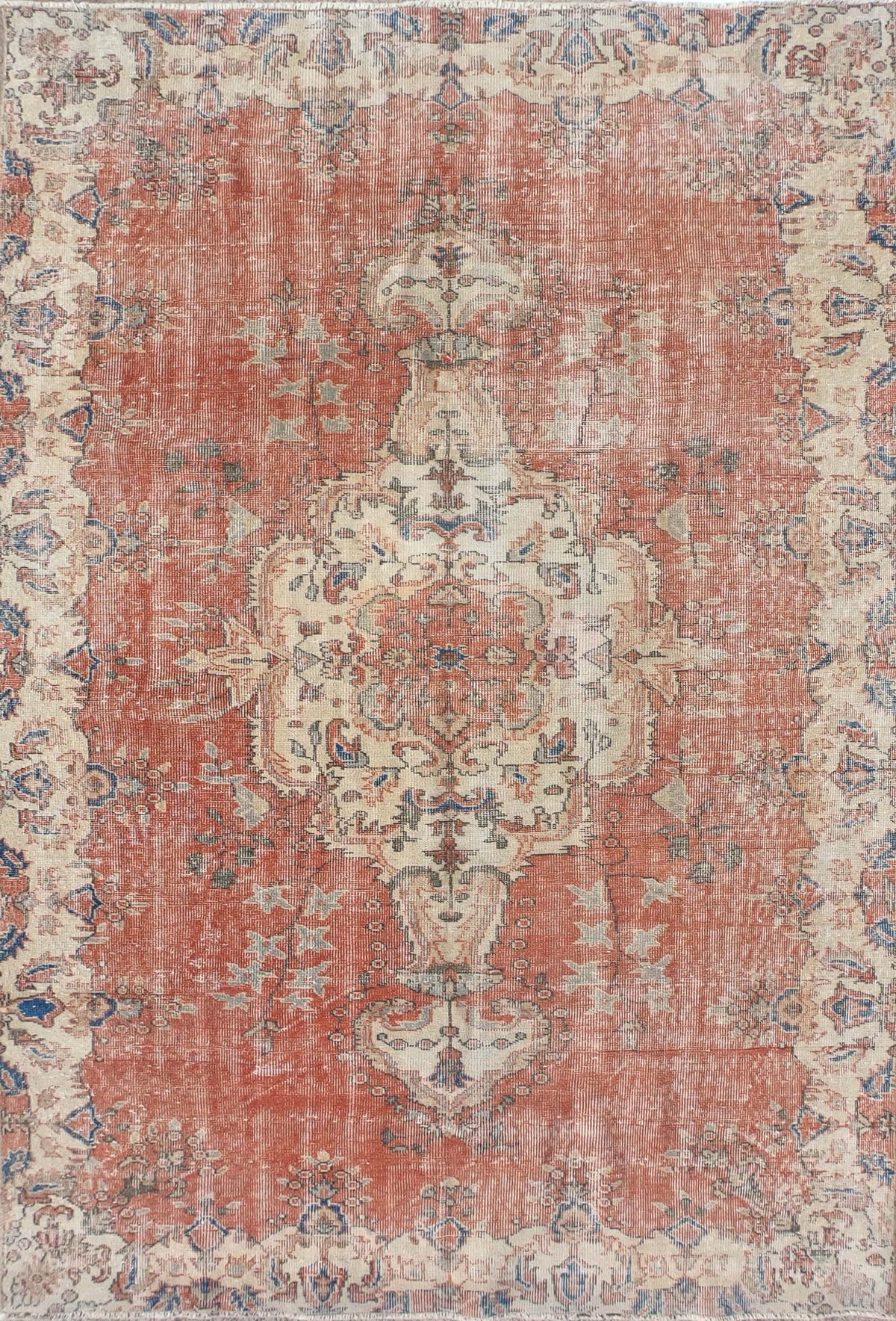 Alfombra persa vintage de lana, estilo envejecido y teñido - Consorcio Persa